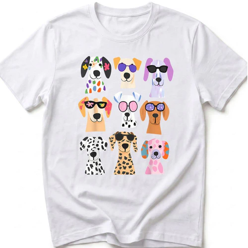 Cute Colorful Dog Breed Lover T-Shirt