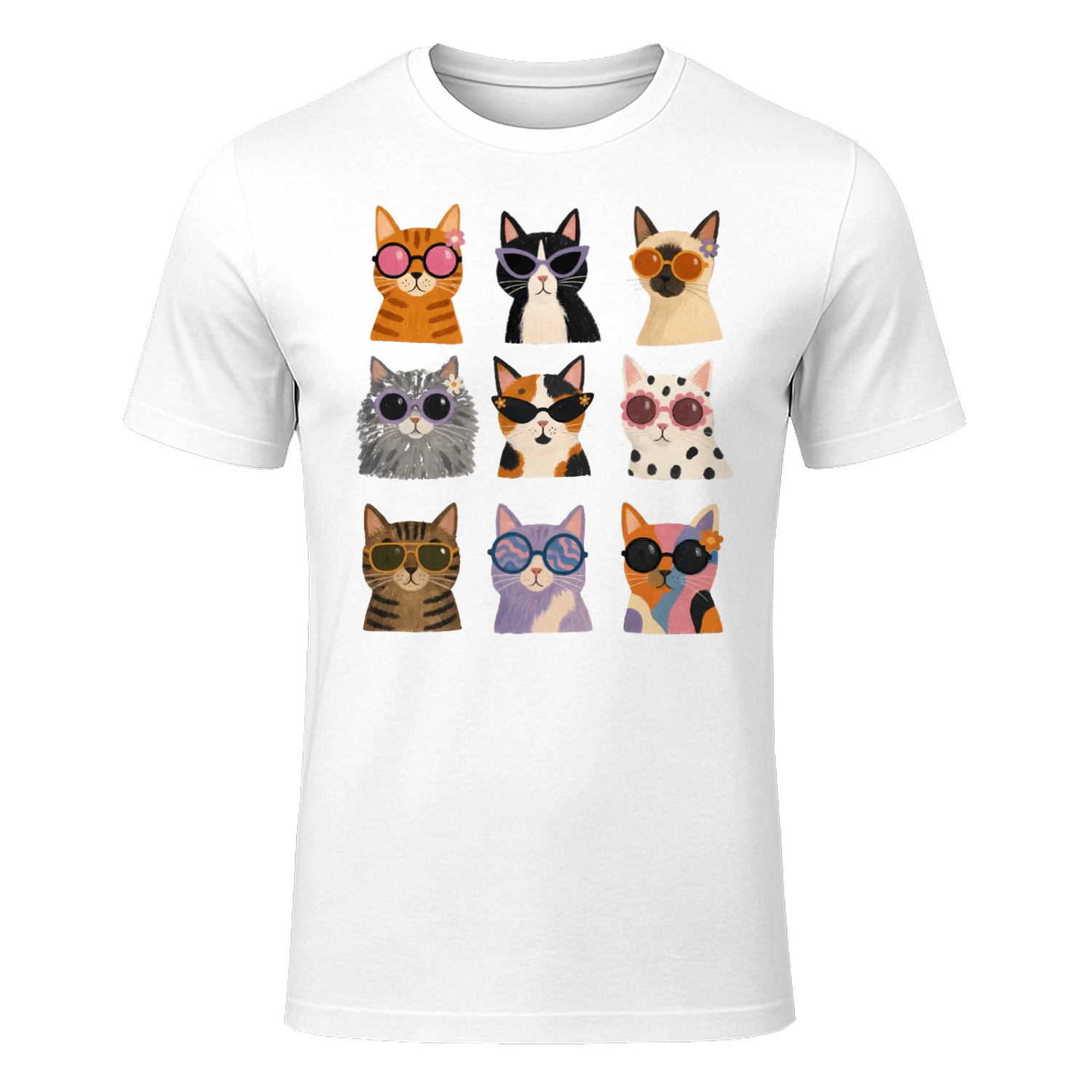Colorful Cat Lover T-Shirt