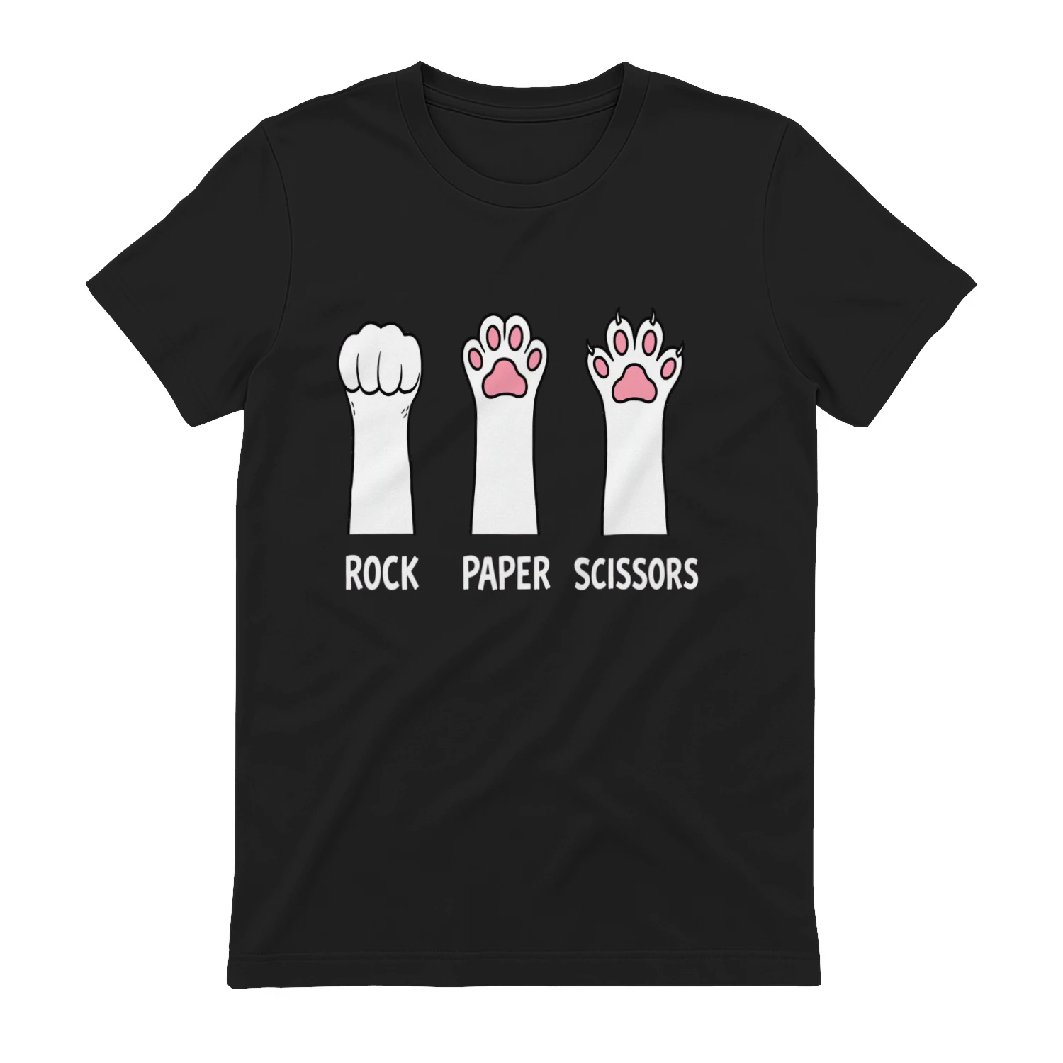 Rock Paper Scissors Paw – Funny Cat Lover T-Shirt