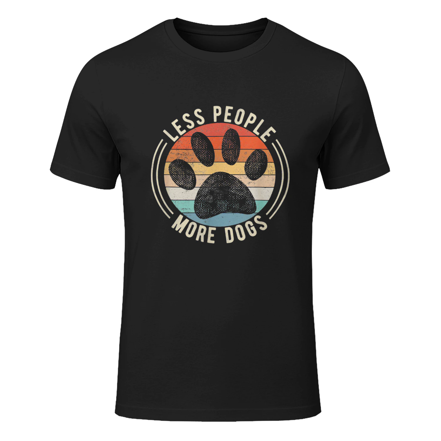 Less People More Dogs Funny Dog Lover T-Shirt