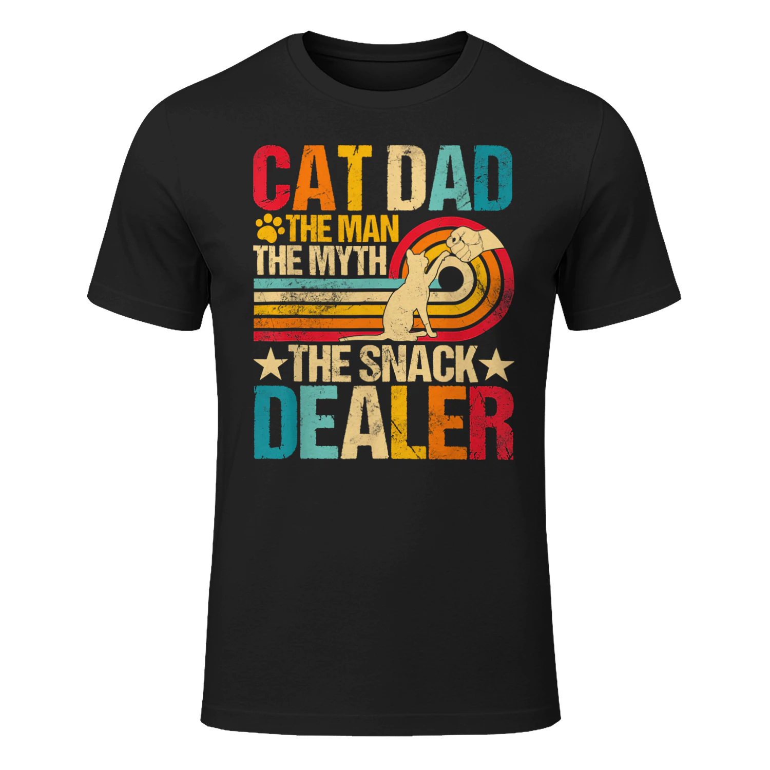 Cat Dad The Man The Myth The Snack Dealer Cat Vintage