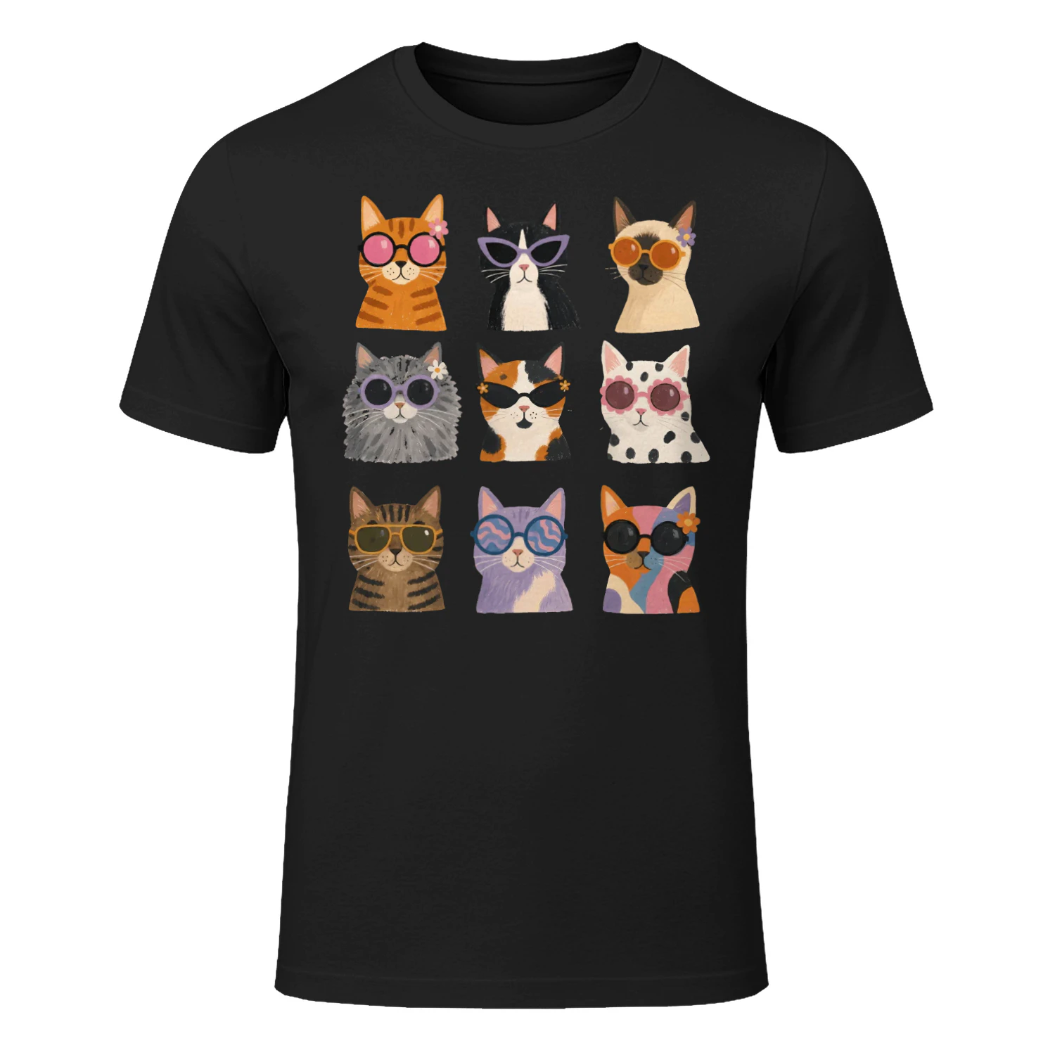 Cool Cats Sunglasses Colorful Cat Lover T-shirt