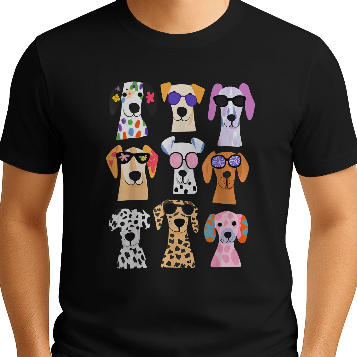 Cute Colorful Dog Breed Lover T-Shirt