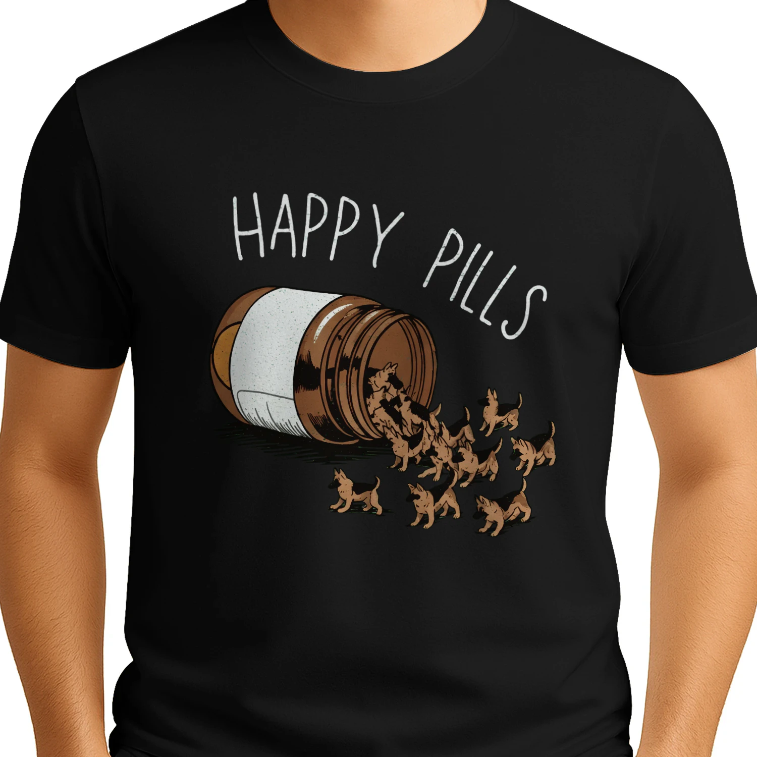 Happy Pills Funny Dog Lover T-Shirt