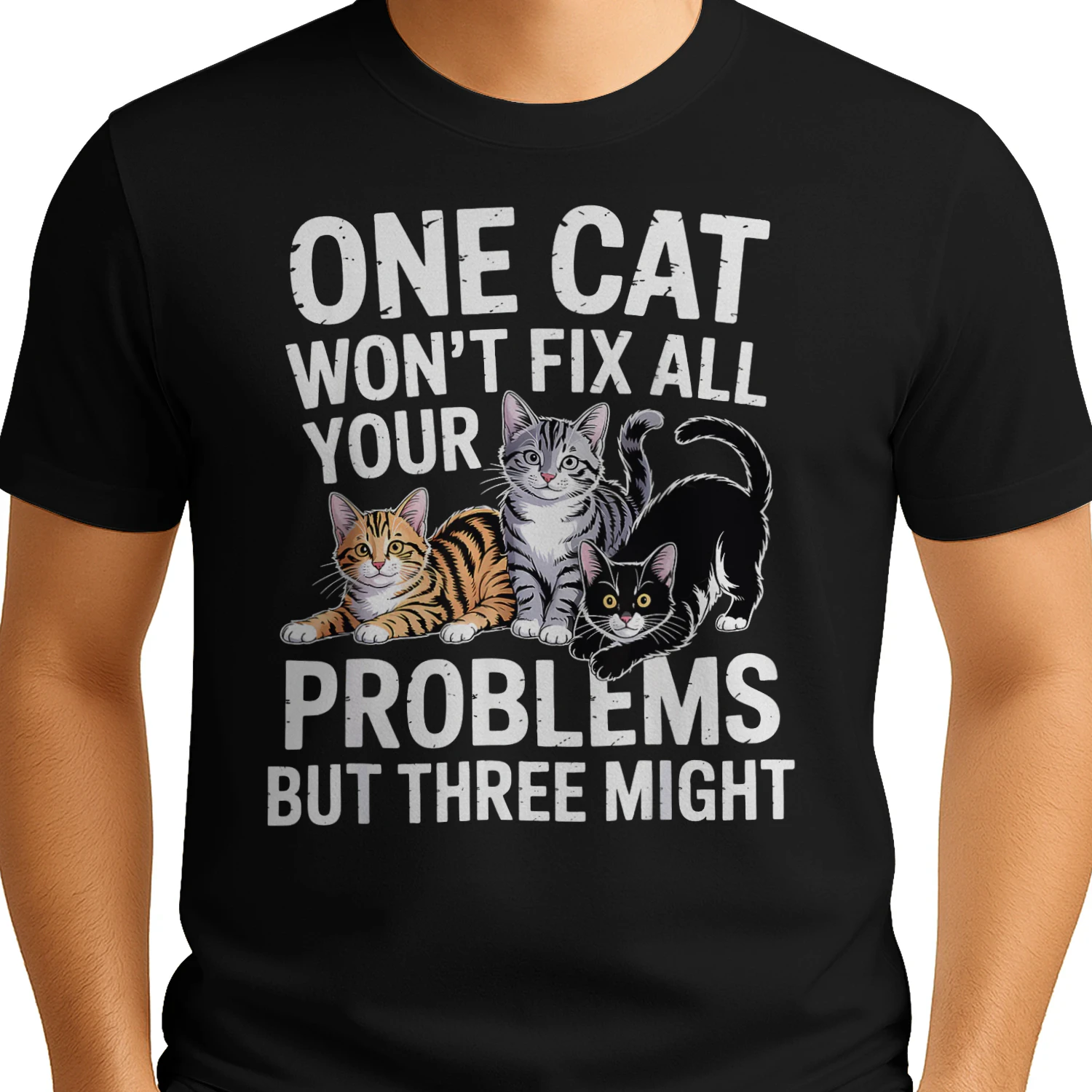 One Cat Won’t Fix All Your Problems Shirt – Funny Cat Tee 