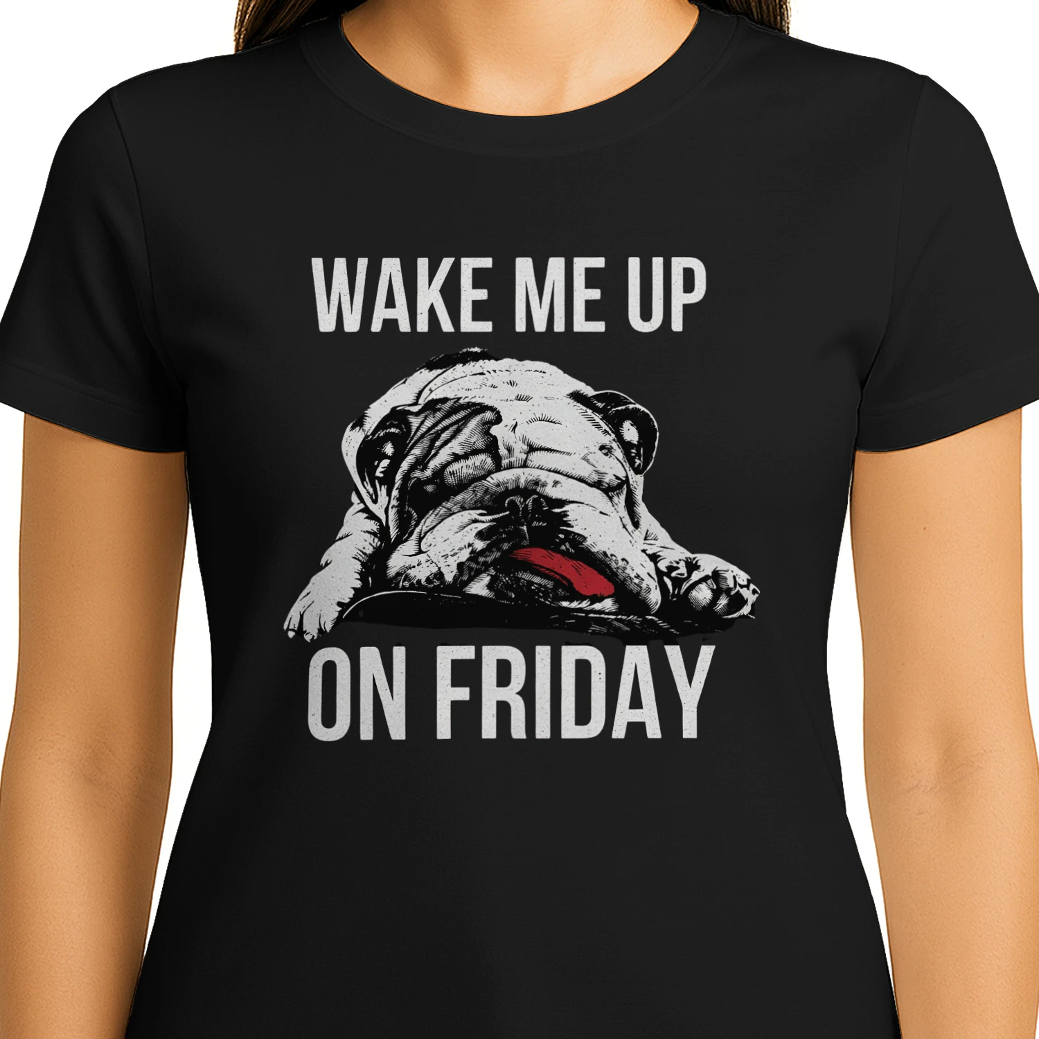 Wake Me Up On Friday Funny Dog T-Shirt