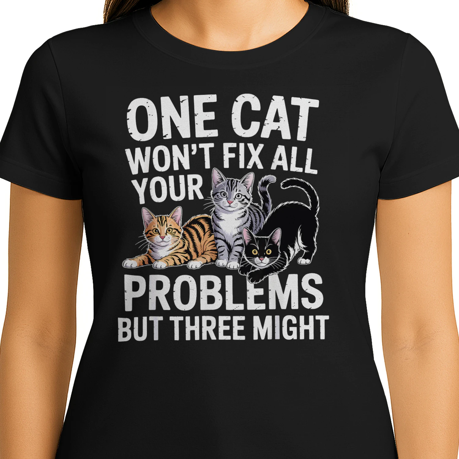 One Cat Won’t Fix All Your Problems Shirt – Funny Cat Tee 