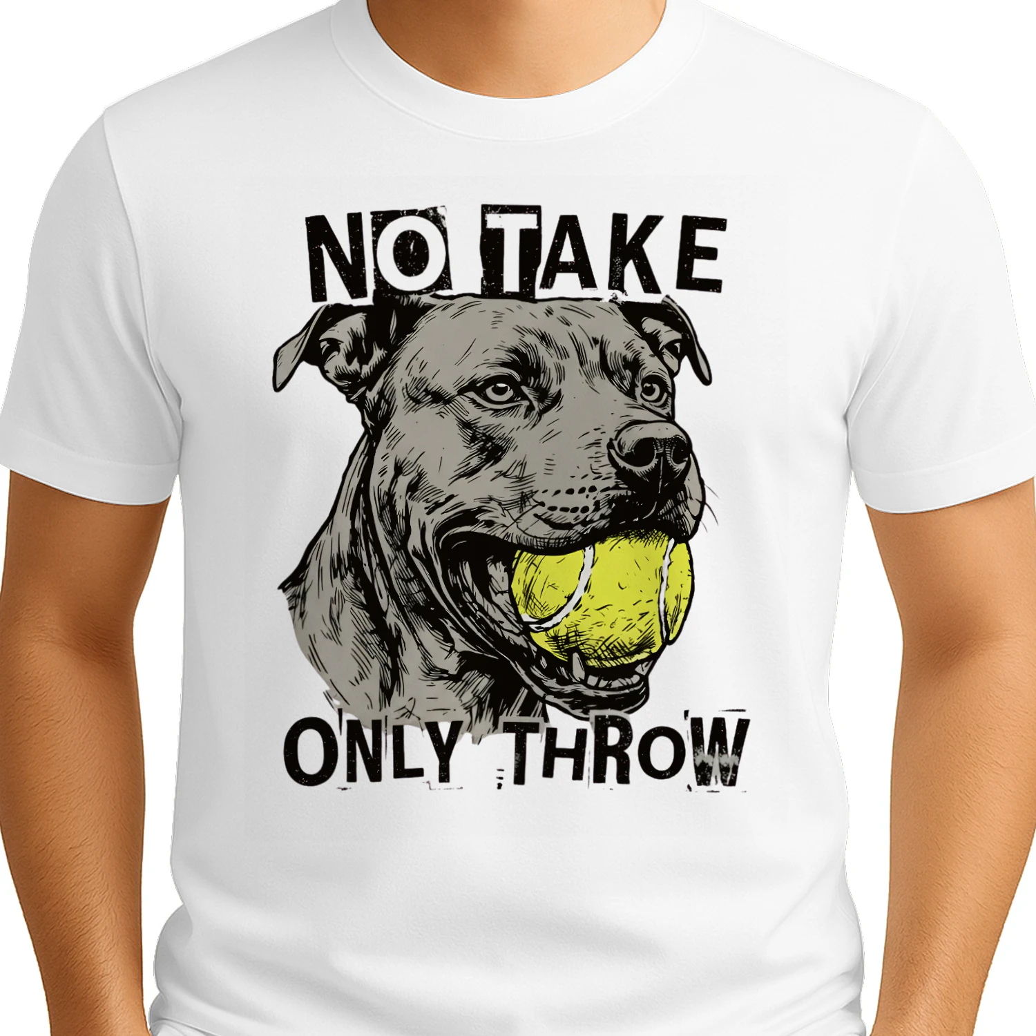No Take Only Throw Funny Dog T-Shirt
