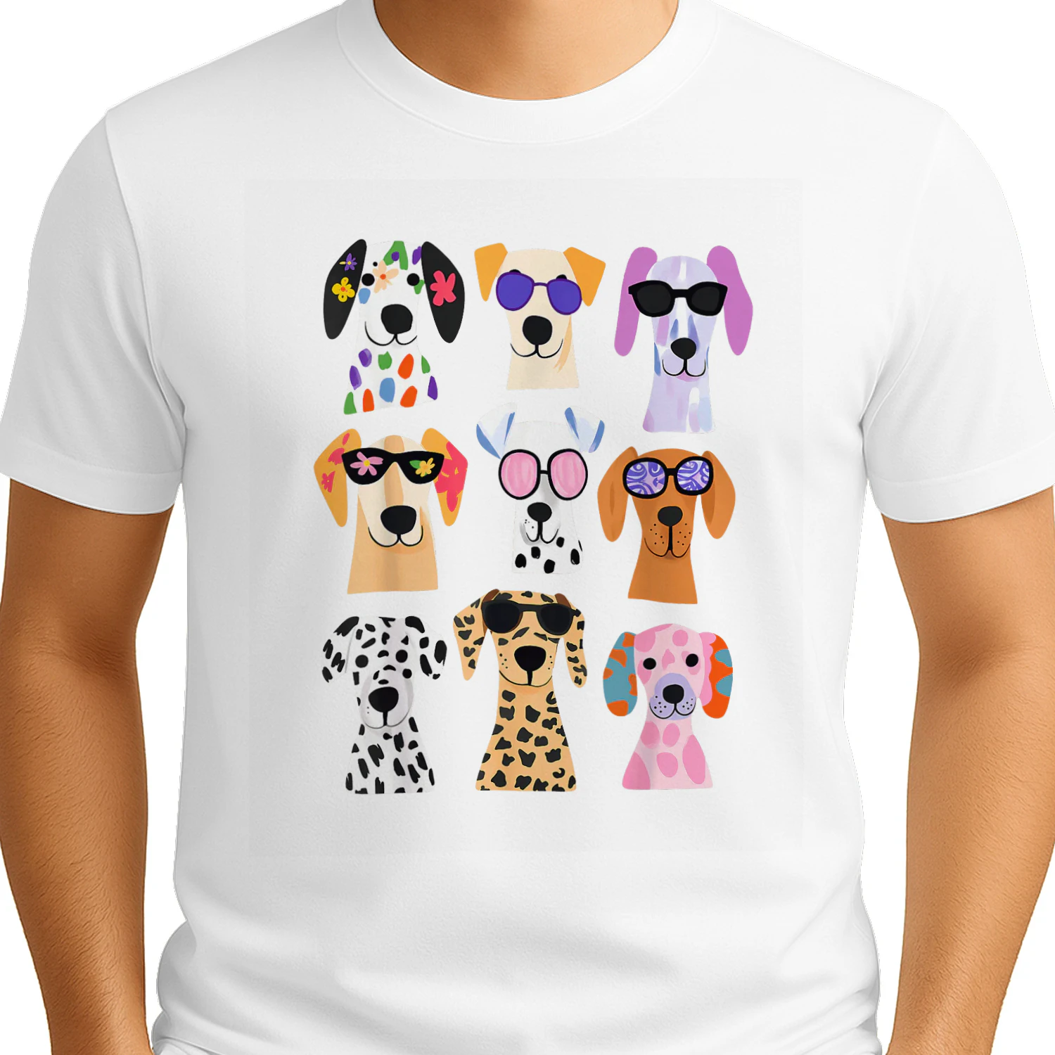 Cute Colorful Dog Breed Lover Tshirt