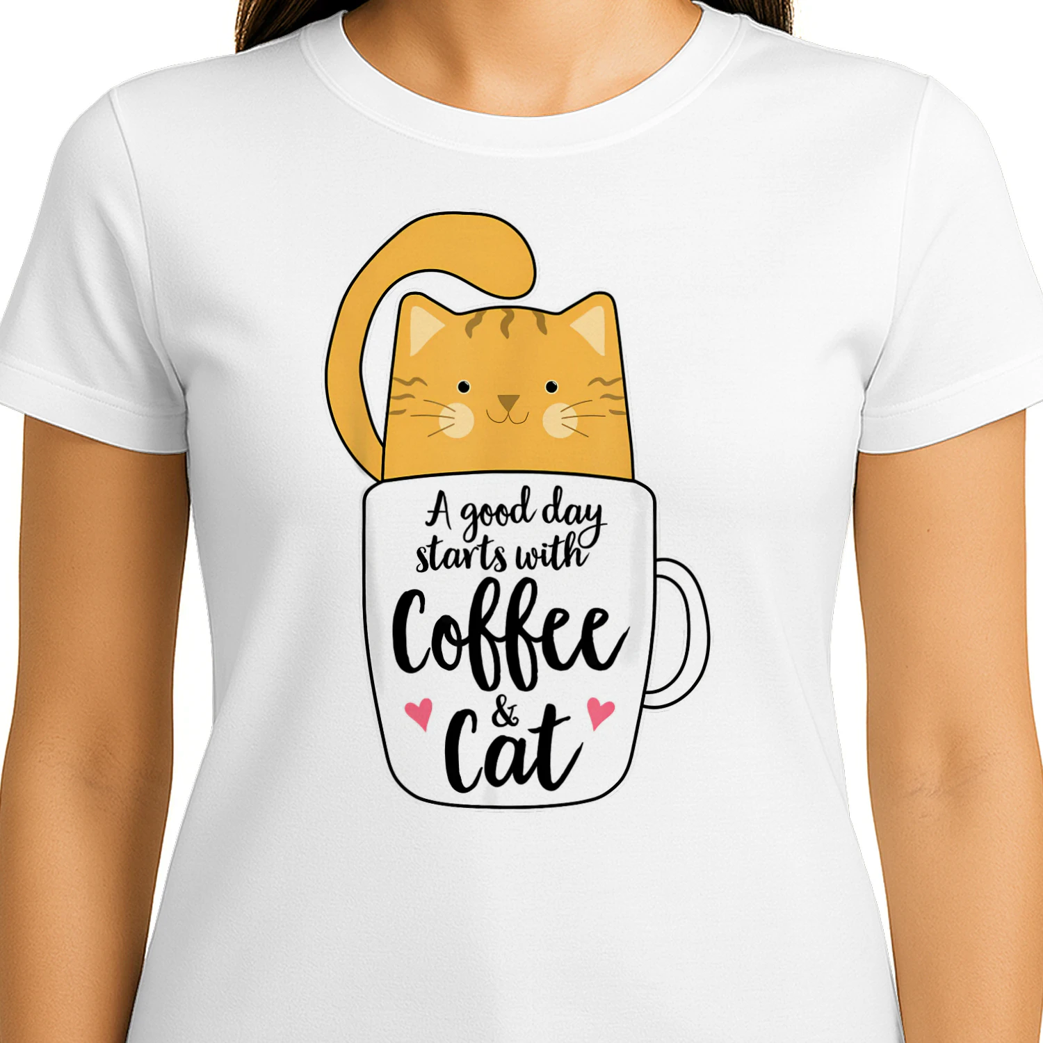 A Good Day Starts With Coffee and a Cat Lover t-shirt