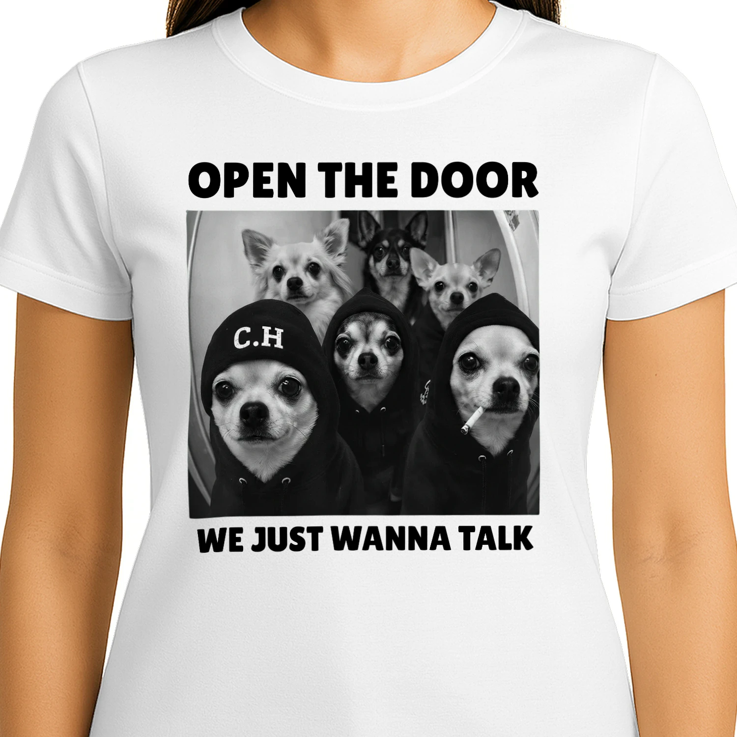 Open the Door We Just Wanna Talk Dog Lover T-Shirt