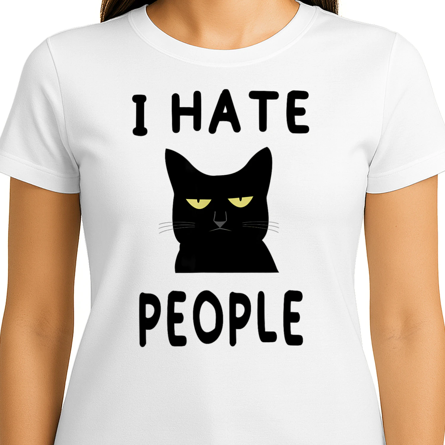 I hate people funny cat lover