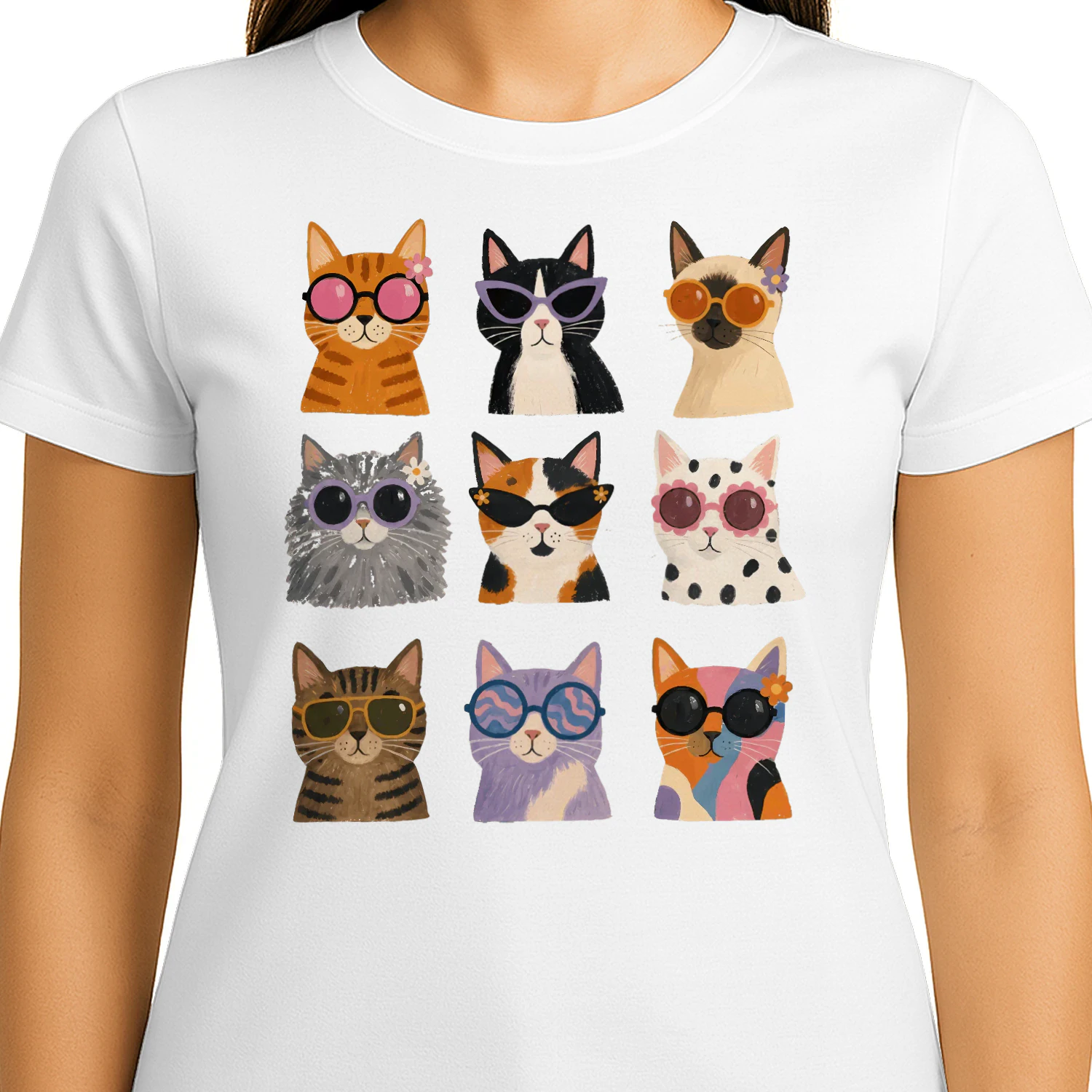 Colorful Cat Lover T-Shirt