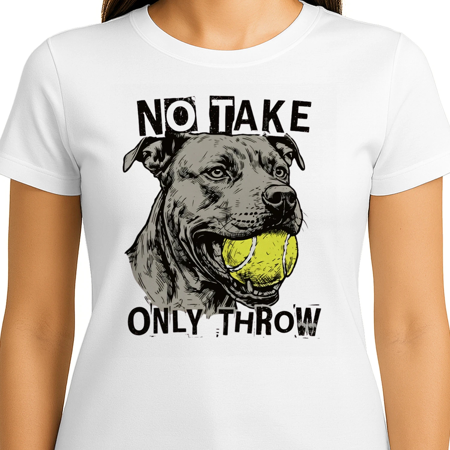 No Take Only Throw Funny Dog T-Shirt