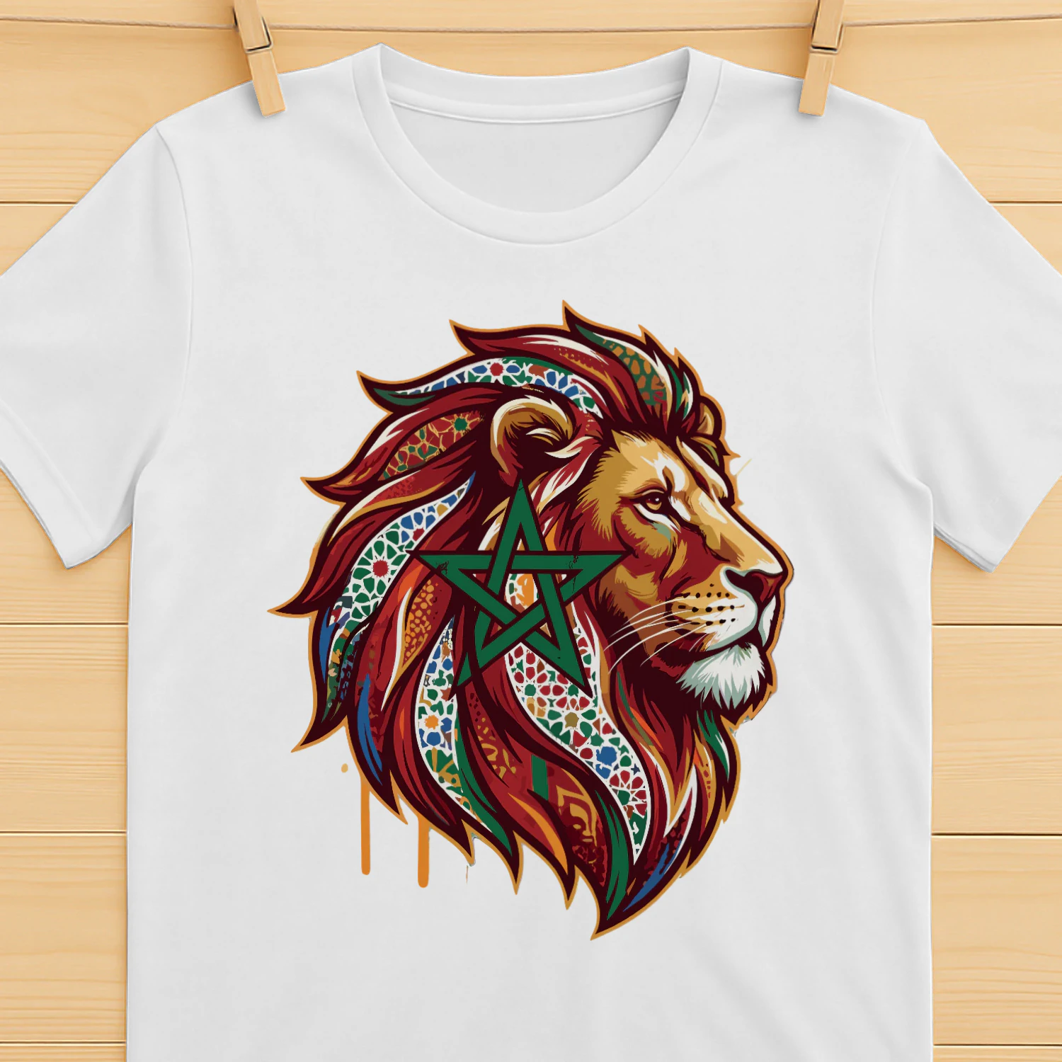  lion head moroccan zellige star