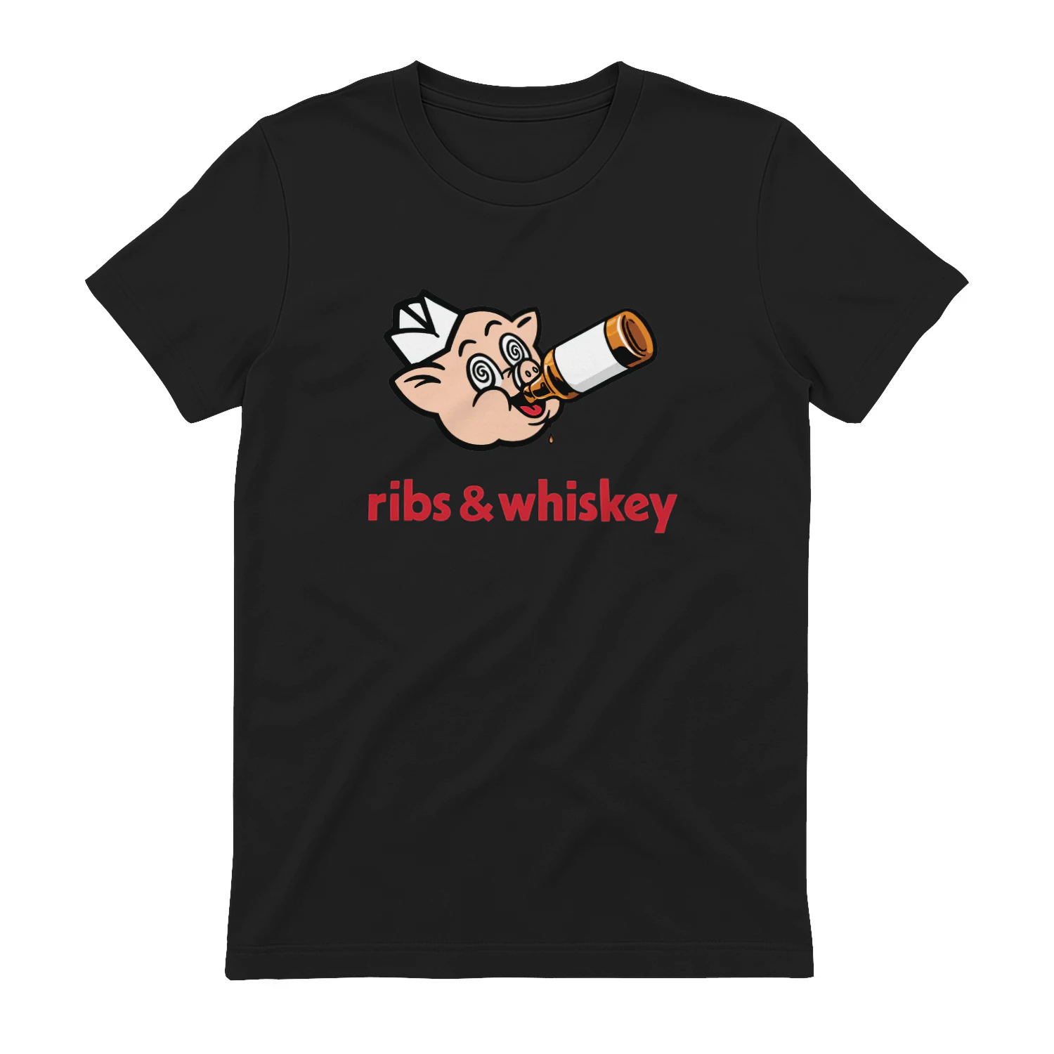 Ribs & Whiskey Comfort Colors Graphic Shirt
