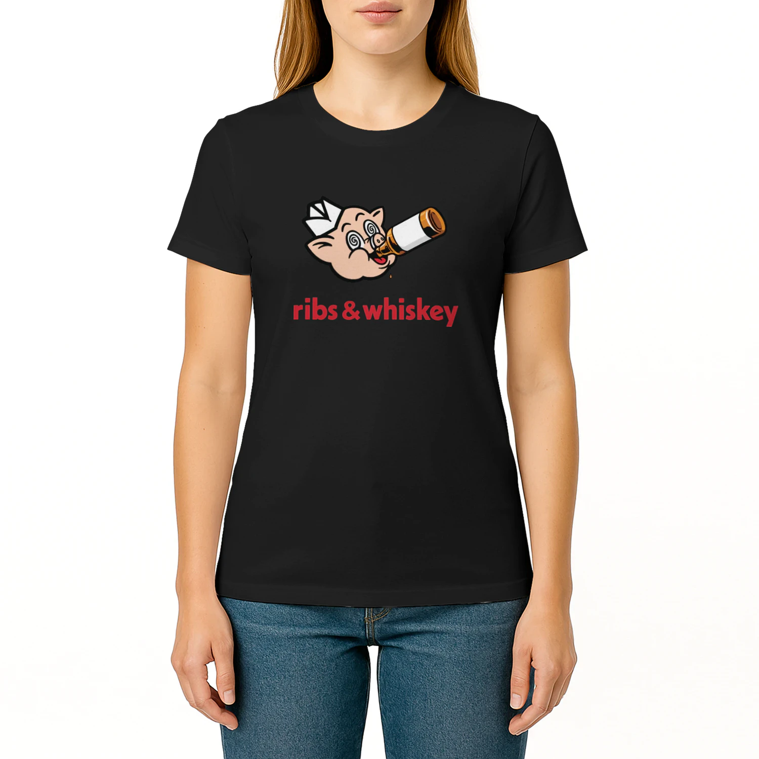 Ribs & Whiskey Comfort Colors Graphic Shirt