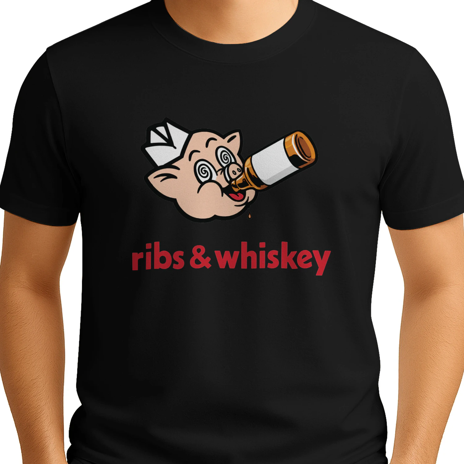 Ribs & Whiskey Comfort Colors Graphic Shirt