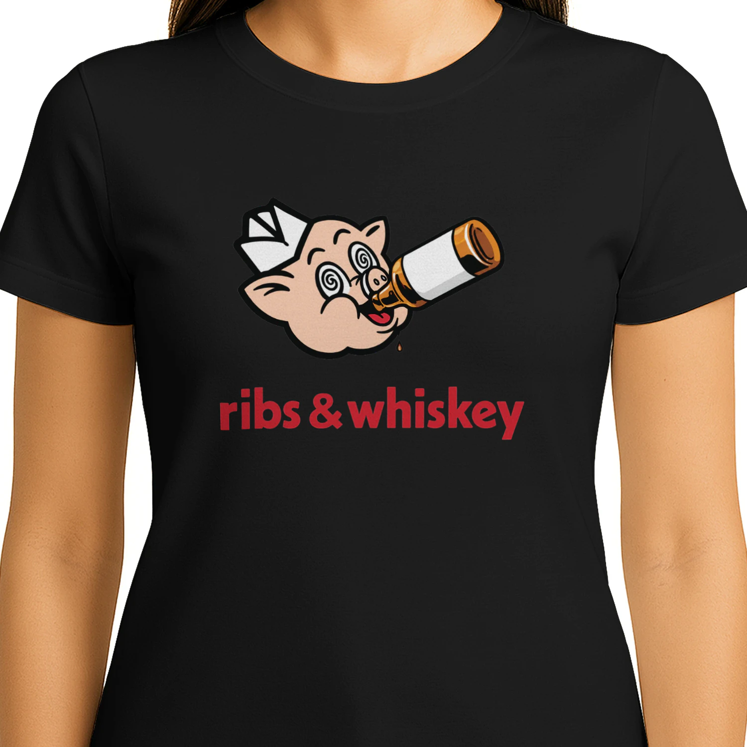 Ribs & Whiskey Comfort Colors Graphic Shirt