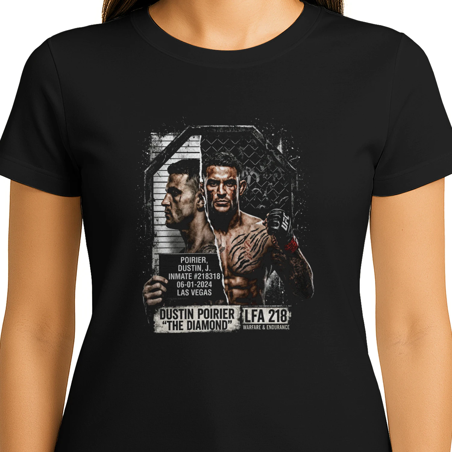 Dustin Poirier Its Gonna Be Bad Mugshot Heavy Cotton T-shirt
