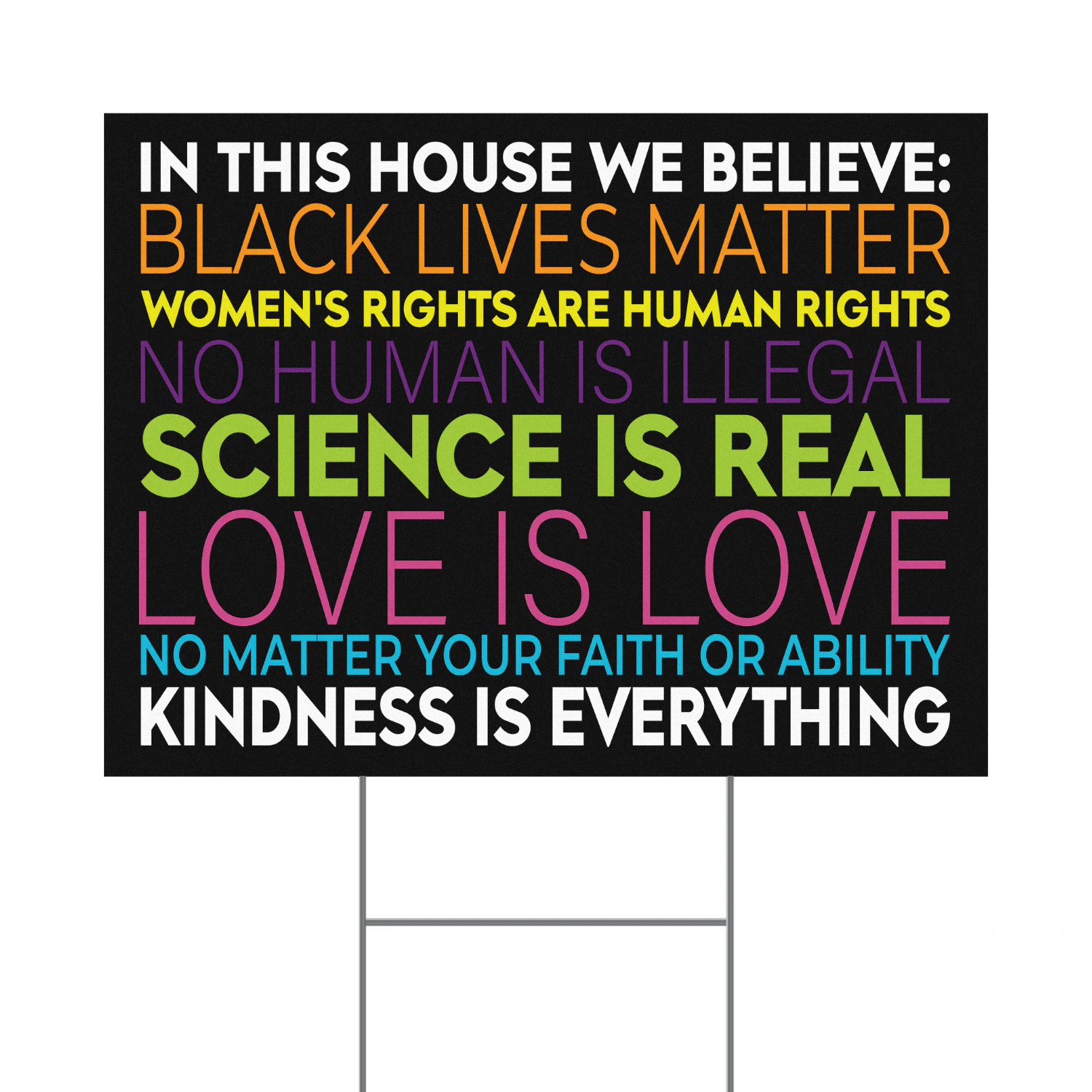 Kindness Is Everything Nicene Creed Yard Sign Inspired by Inspired by JD Vance Viral Debate