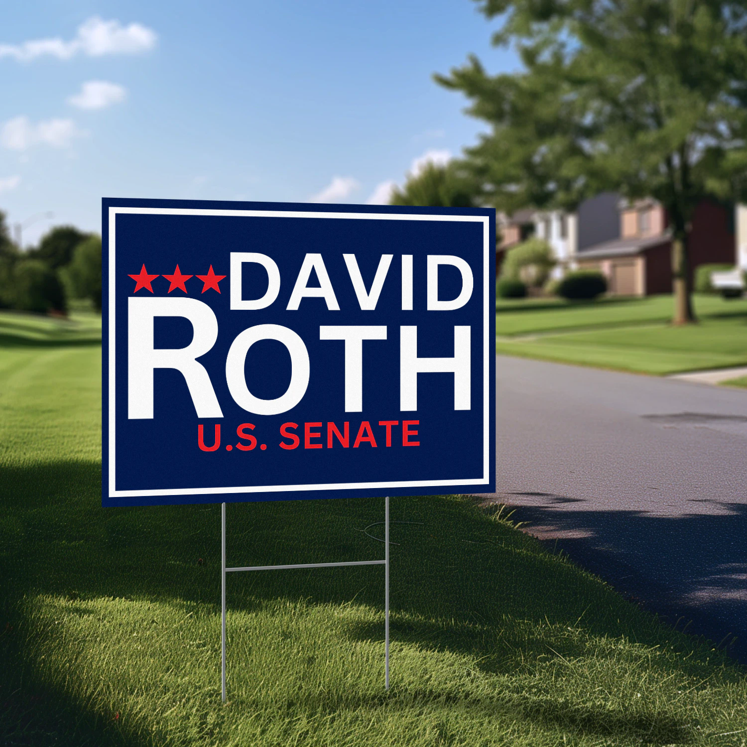 David Roth For Idaho Senate 2026 Yard Sign