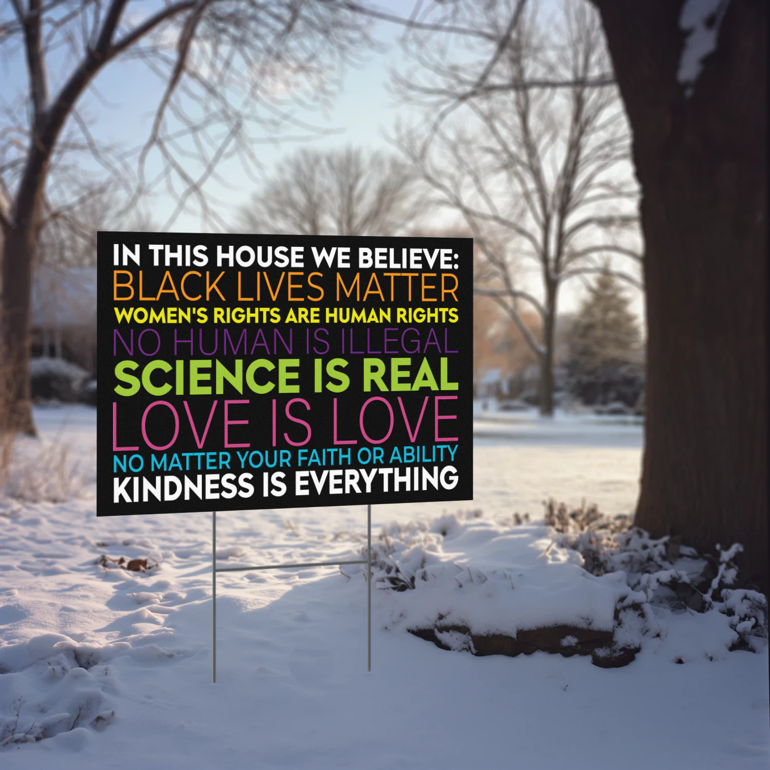 Kindness Is Everything Nicene Creed Yard Sign Inspired by Inspired by JD Vance Viral Debate
