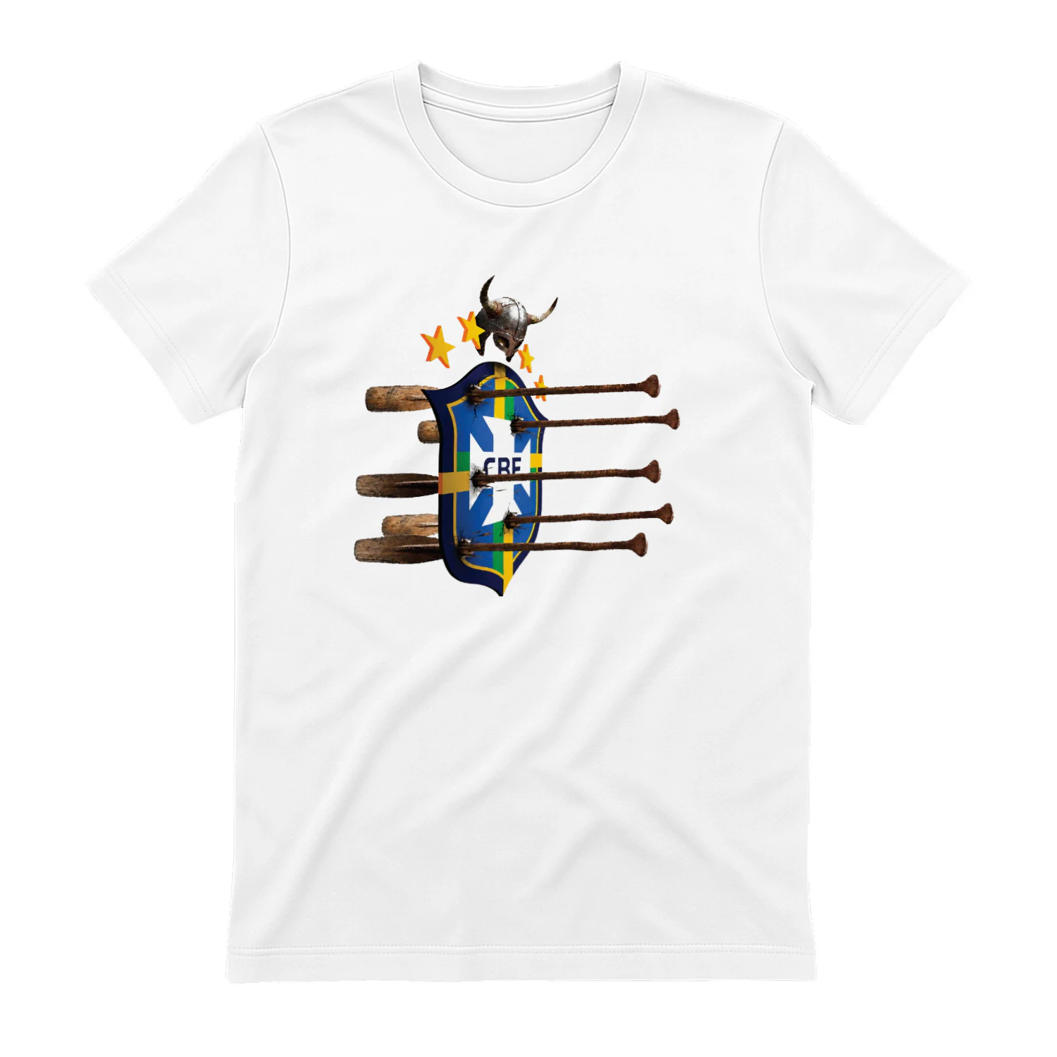 Viking Shield Norway Brazil Crest Football Concept Graphic shirt