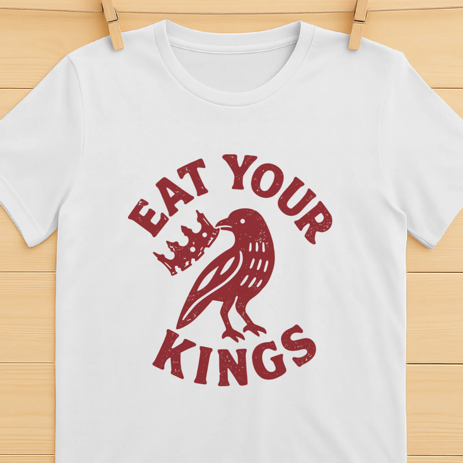 Eat Your Kings Gothic Crow Rebel Graphic Shirt