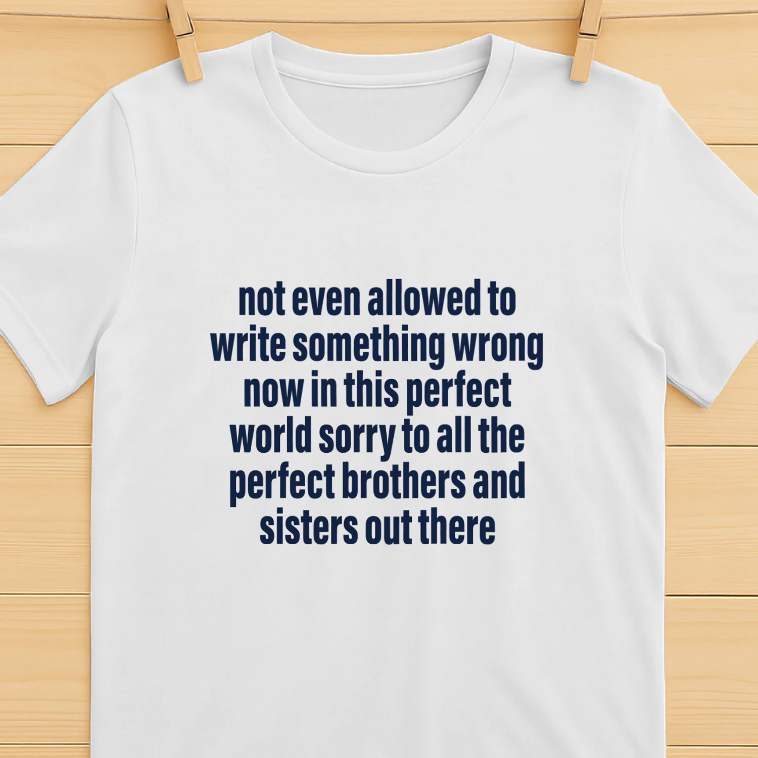 Not Even Allowed To Write Something Wrong Now In This Perfect World Shirt