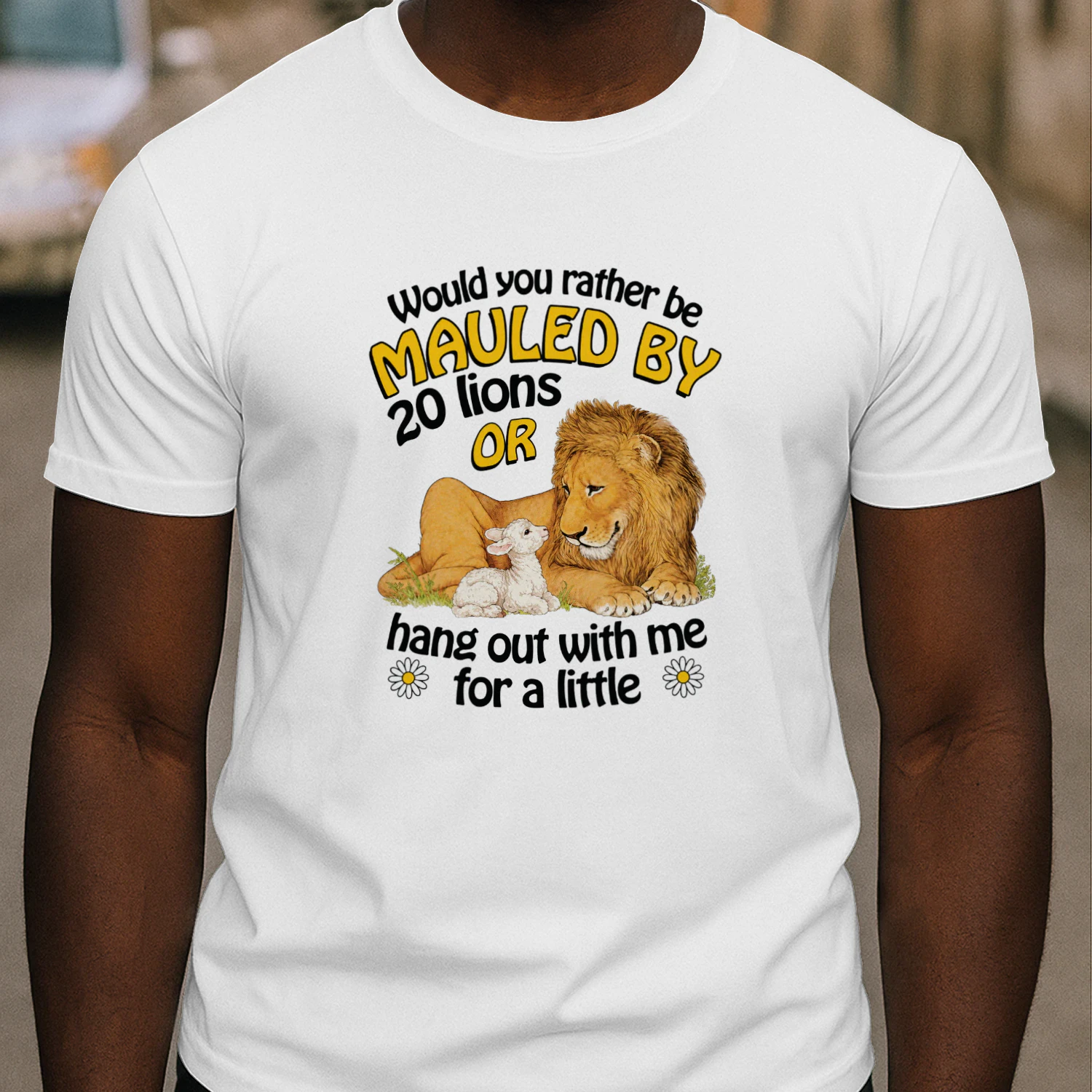 Would You Rather Be Mauled By 20 Lions Or Hang Out With Me For A Little Shirt