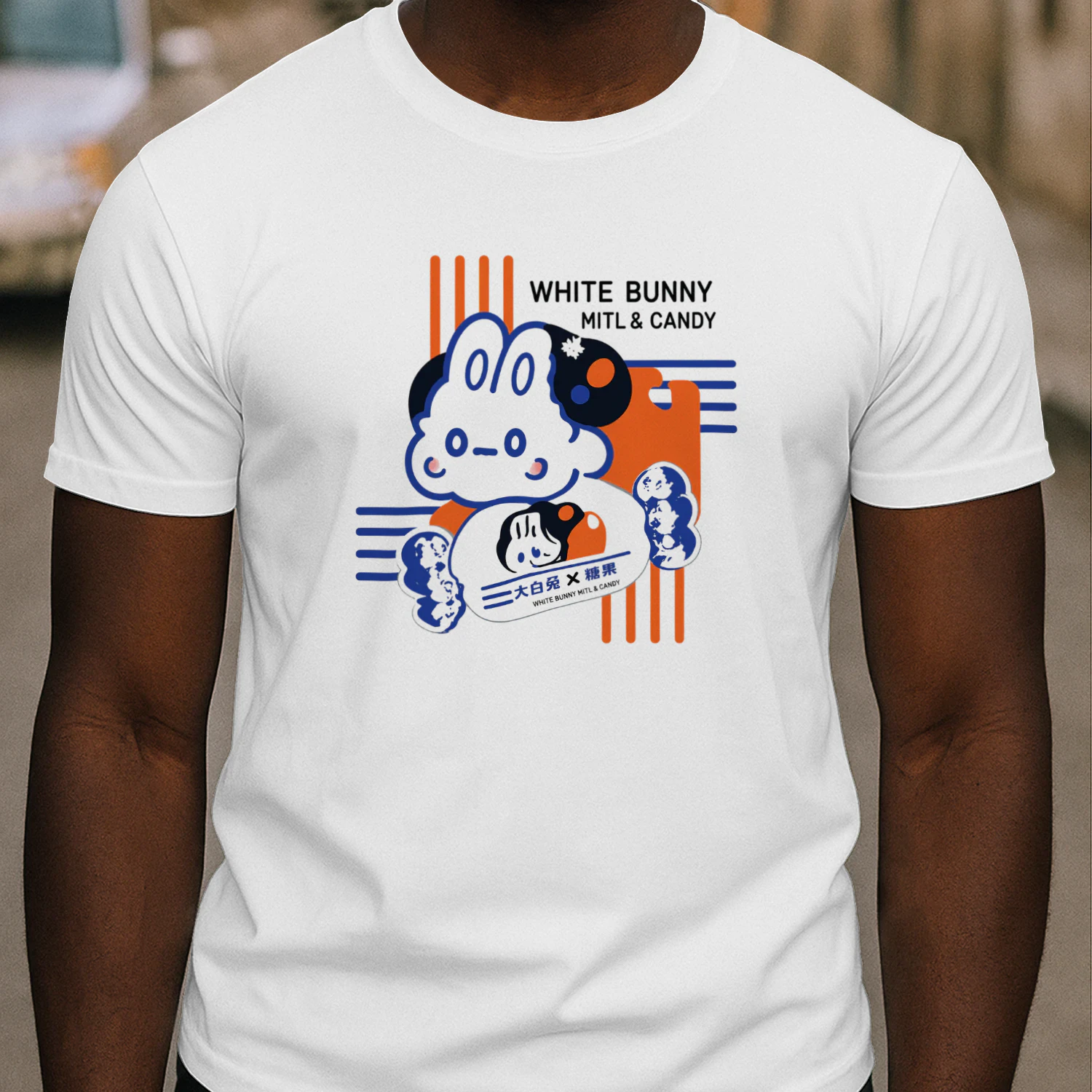 Damien Haas White Bunny Milk Candy Shirt