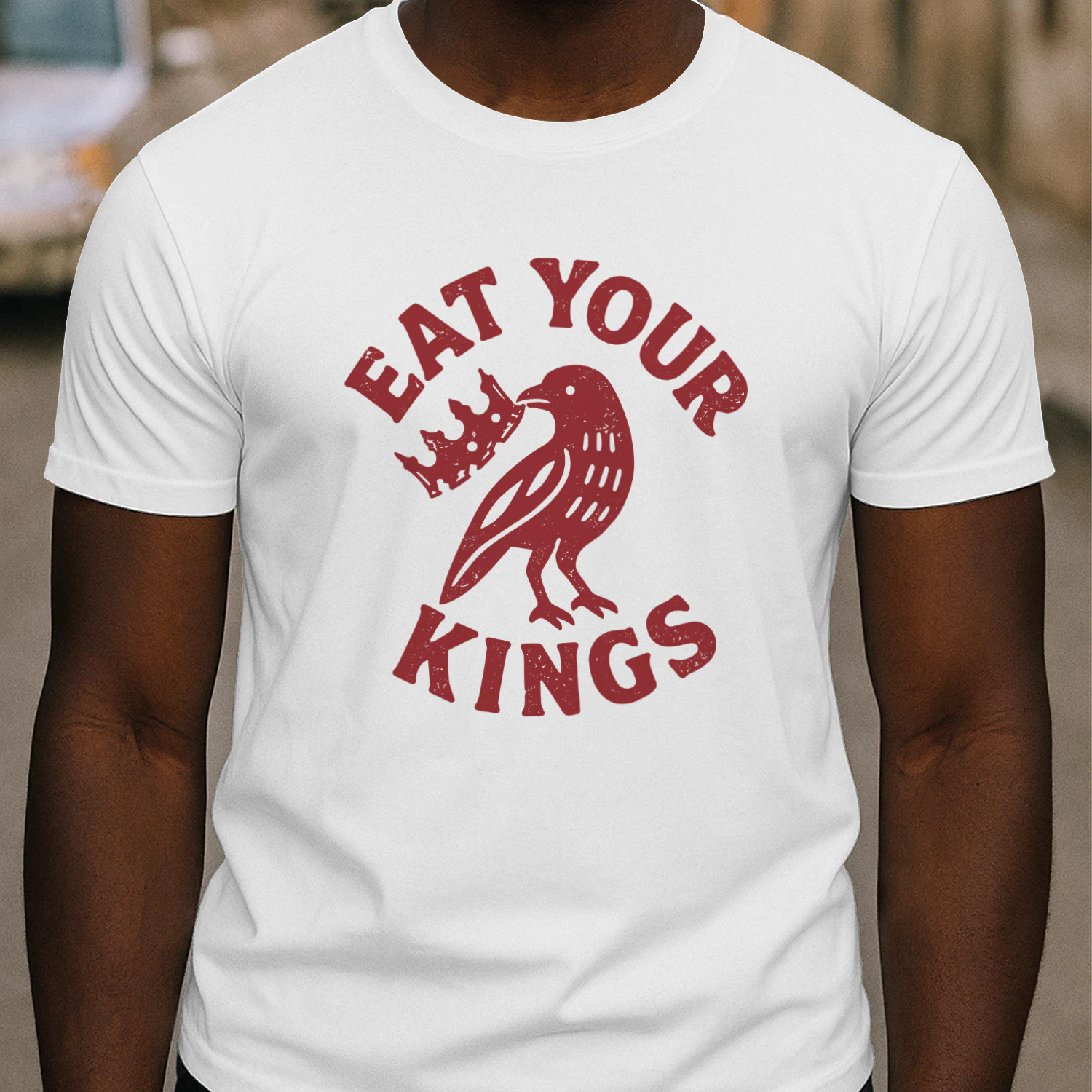 Eat Your Kings Gothic Crow Rebel Graphic Shirt