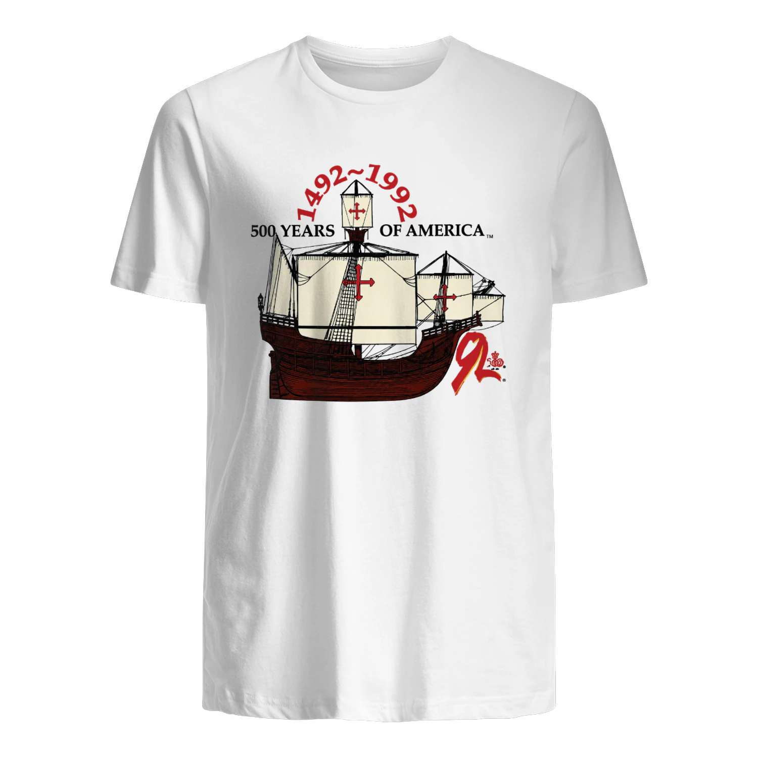 LaBeouf Christopher Columbus 1492-1992 500 Years of America Ship Shirt