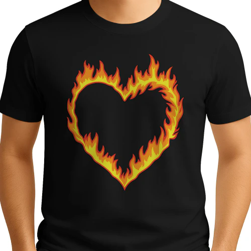 All American Lena Croft Fire Heart T-Shirt