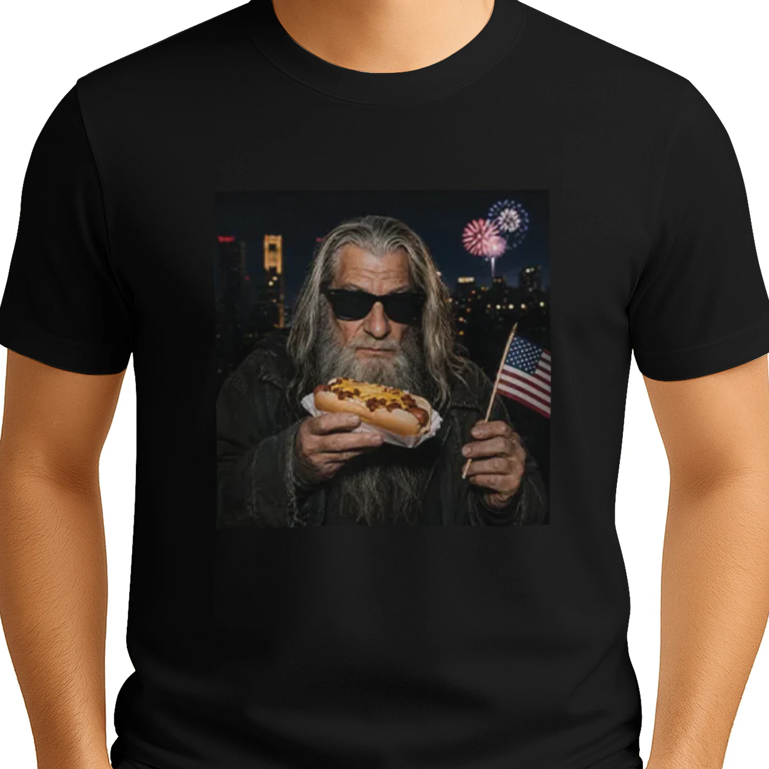 Gandalf Wizard Hot Dog 4th Of July Shirt