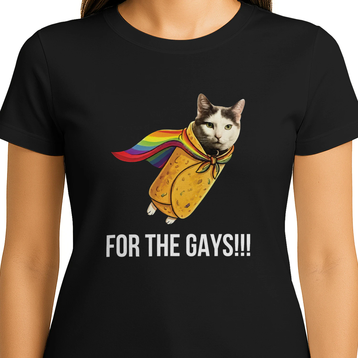 Taco Cat Pride Flag For The Gays Shirt