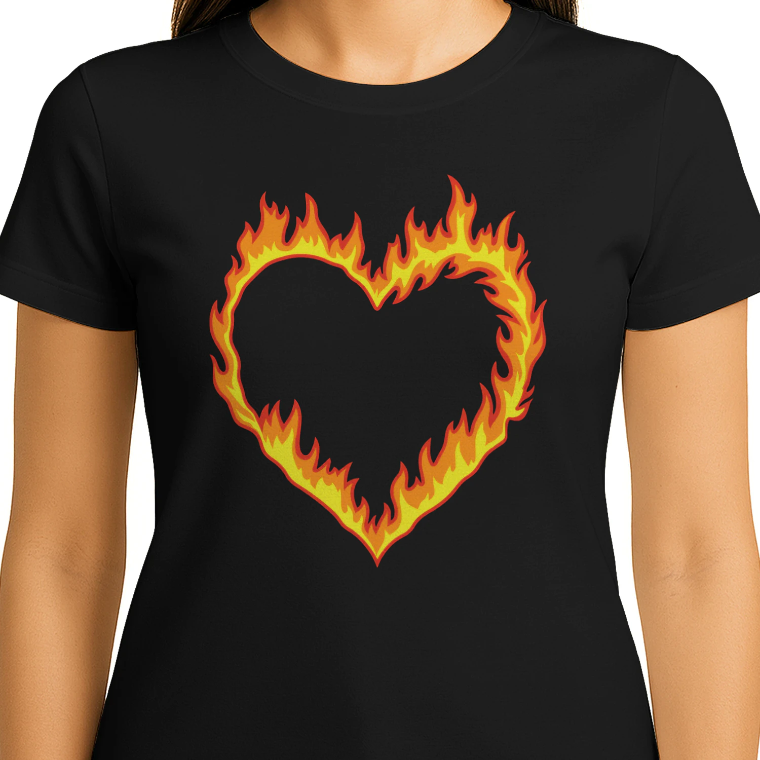 All American Lena Croft Fire Heart T-Shirt