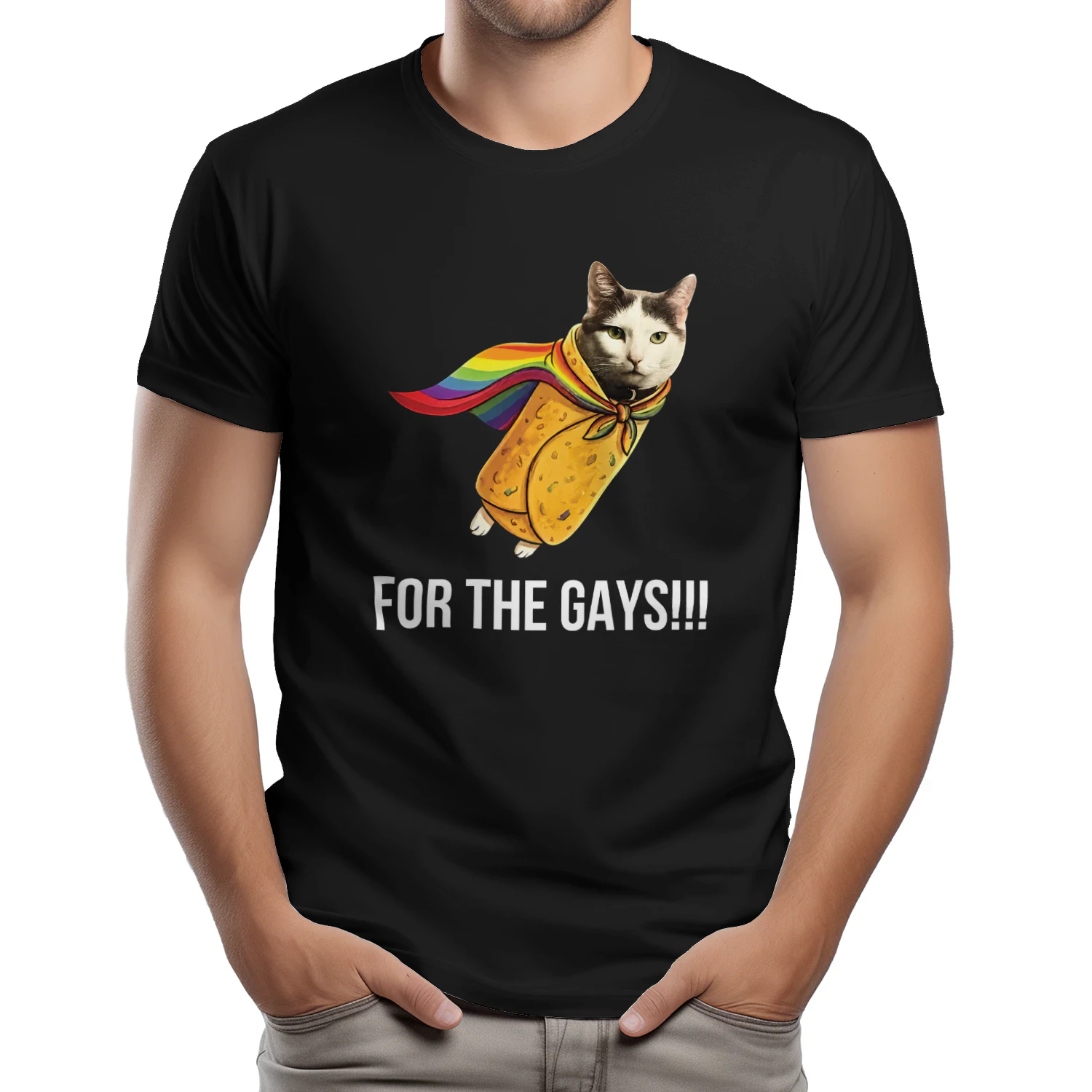 Taco Cat Pride Flag For The Gays Shirt