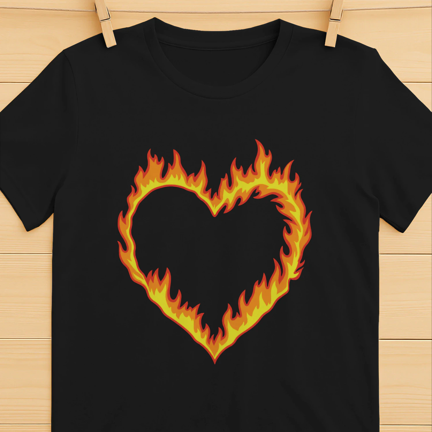All American Lena Croft Fire Heart T-Shirt