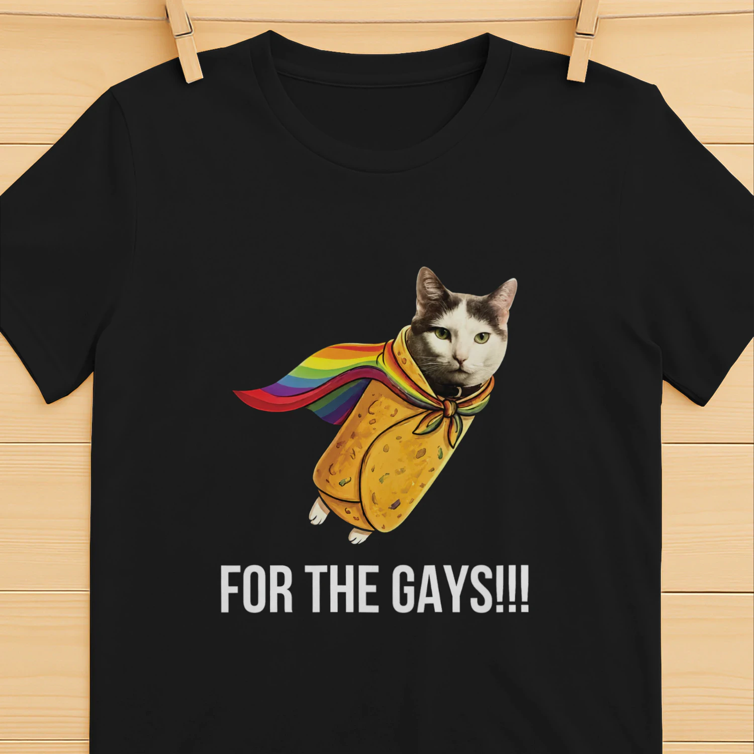 Taco Cat Pride Flag For The Gays Shirt