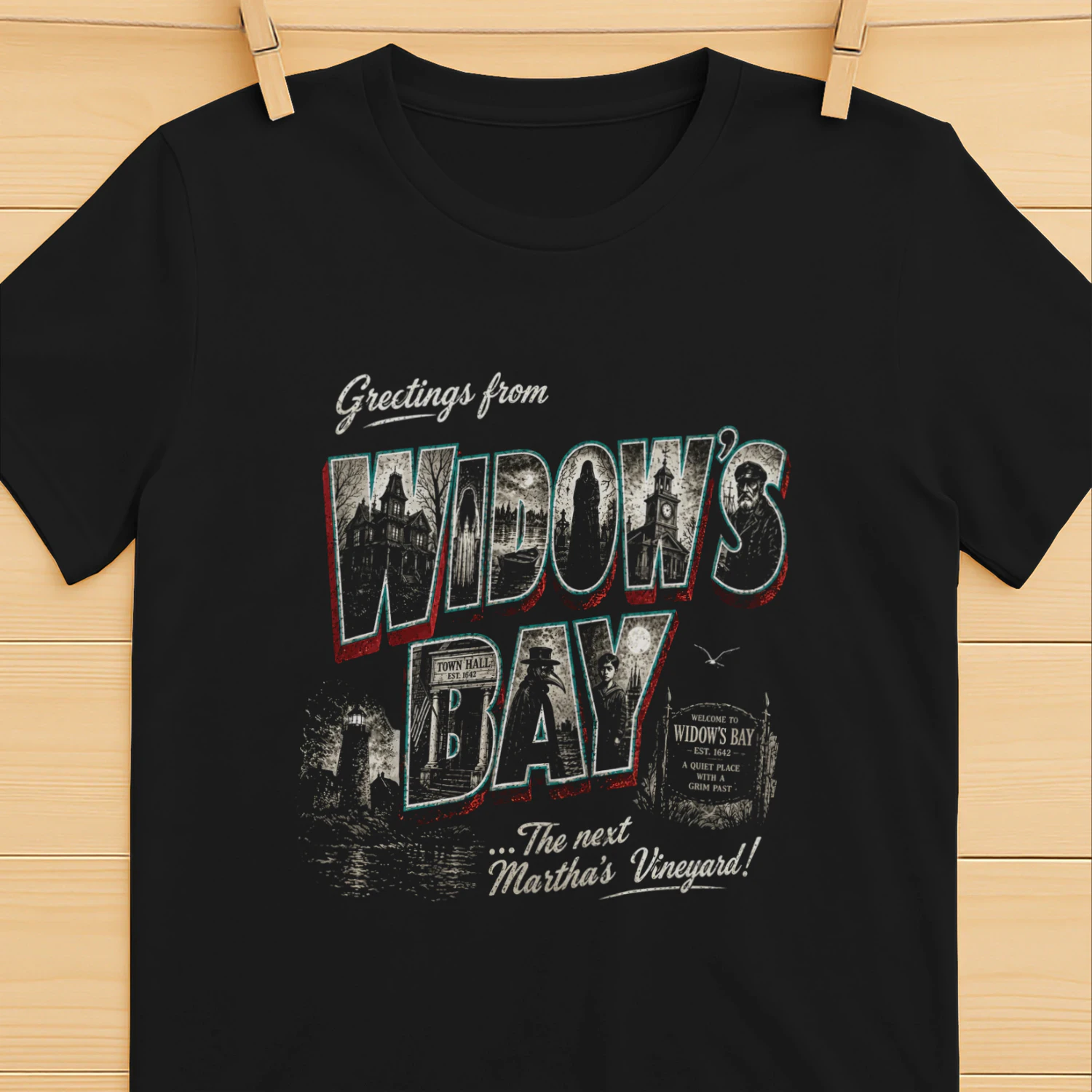 Greetings from Widow’s Bay Vintage Horror Shirt