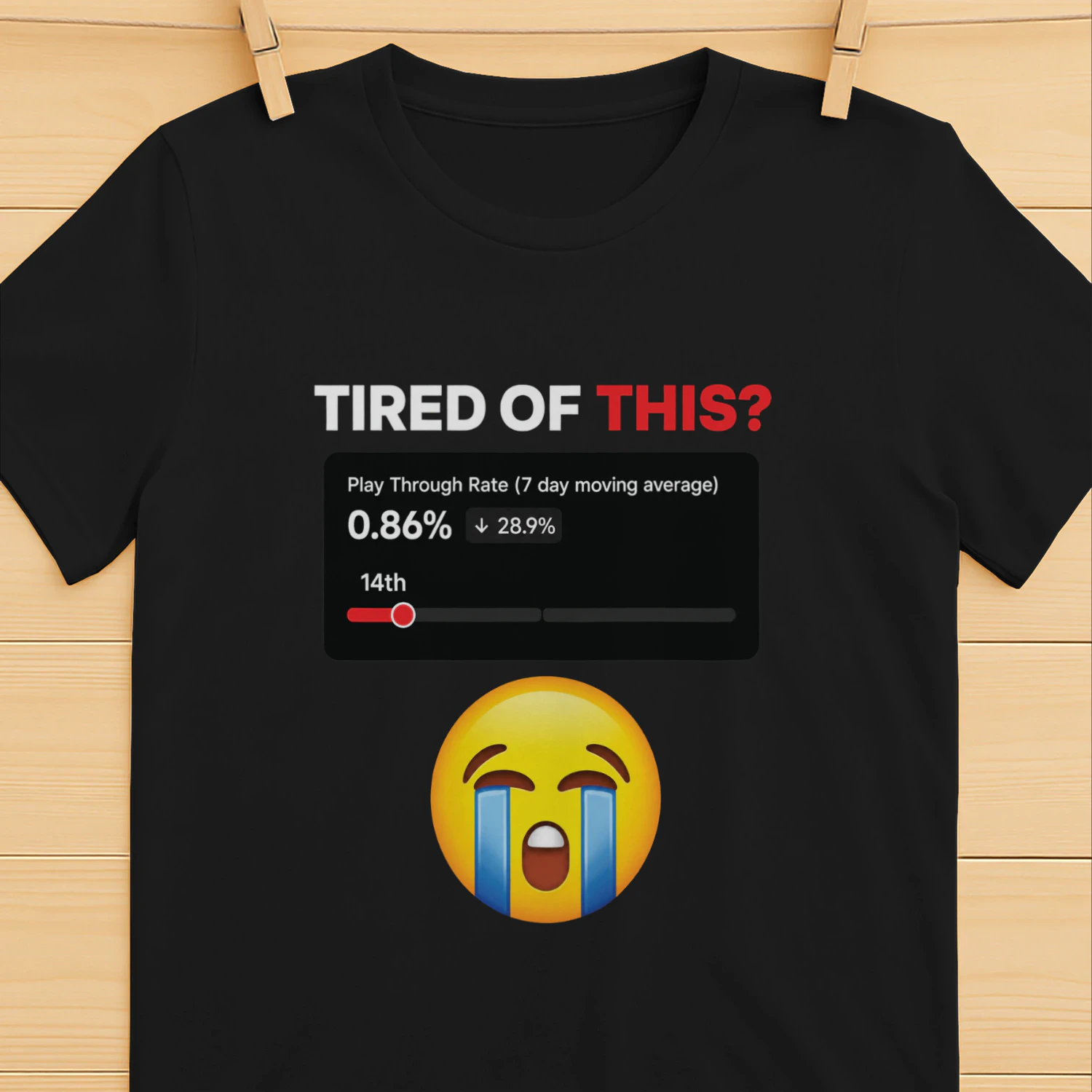 Tired of This Play Through Rate 0.86% Shirt