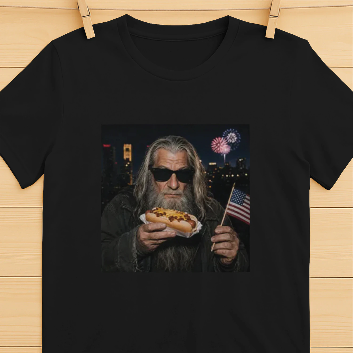 Gandalf Wizard Hot Dog 4th Of July Shirt