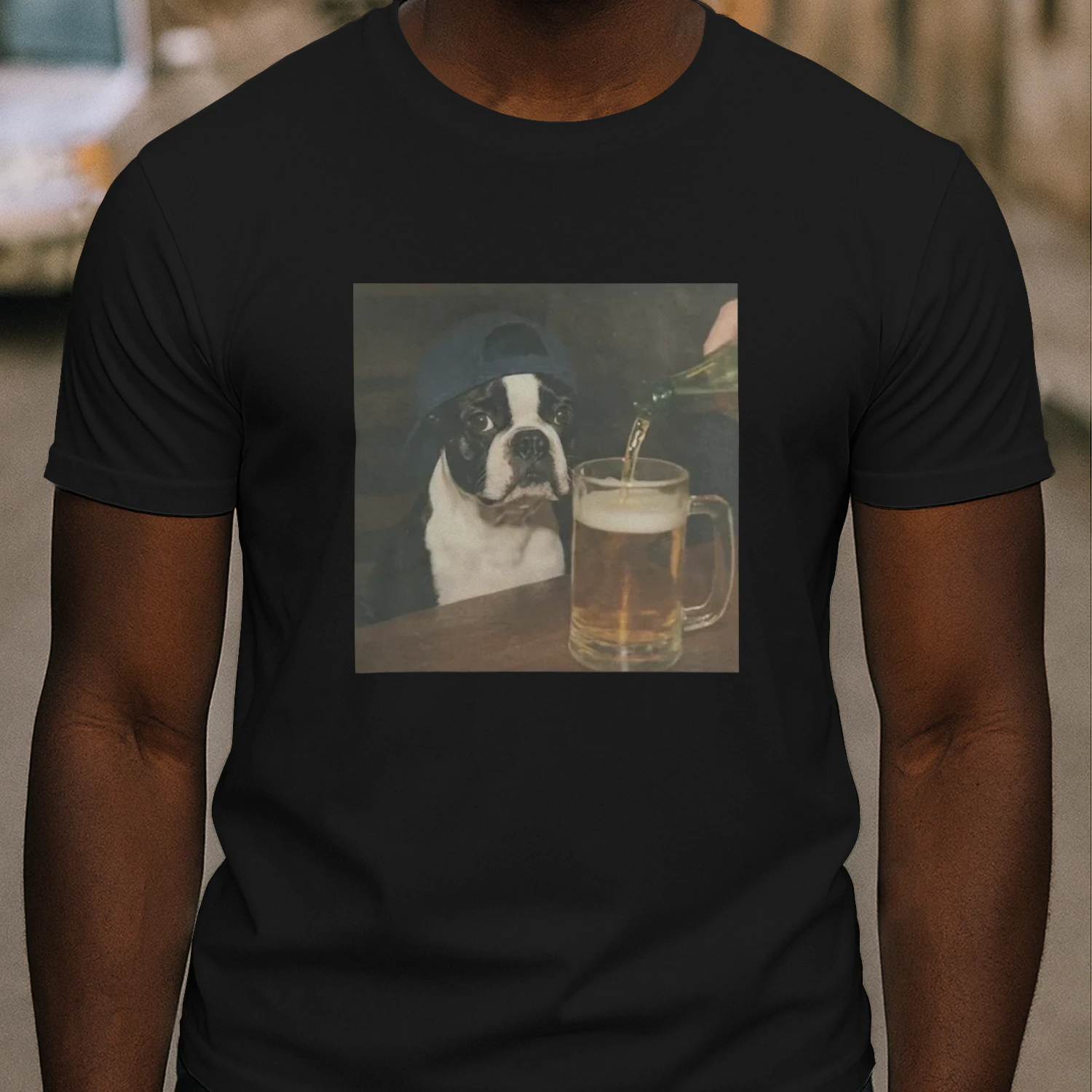 Dylan Crews Boston Terrier Drinking Beer Shirt