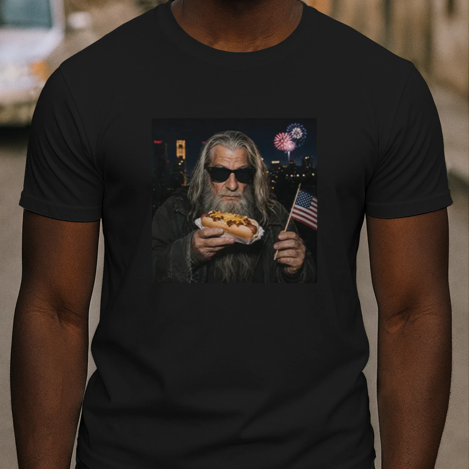 Gandalf Wizard Hot Dog 4th Of July Shirt