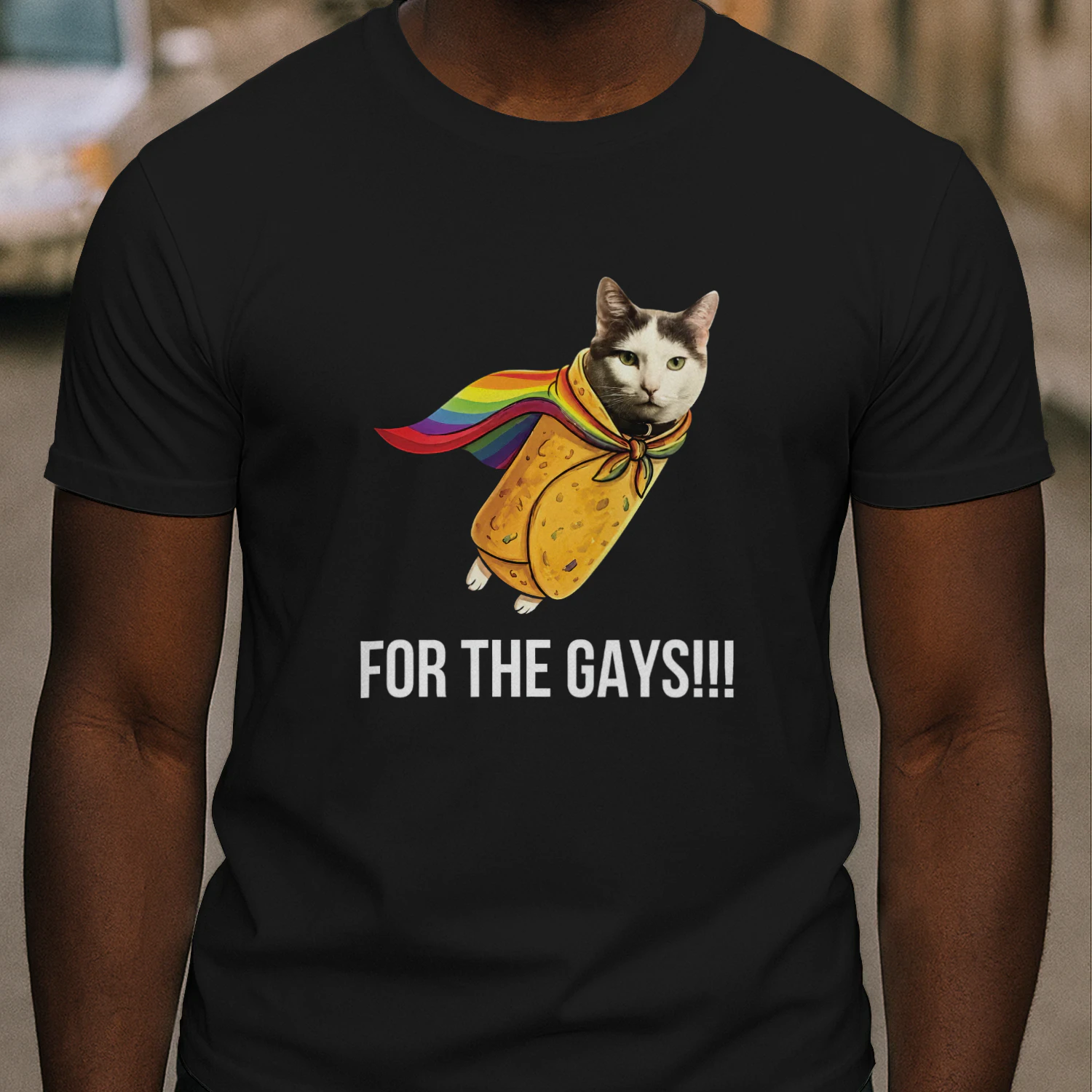 Taco Cat Pride Flag For The Gays Shirt