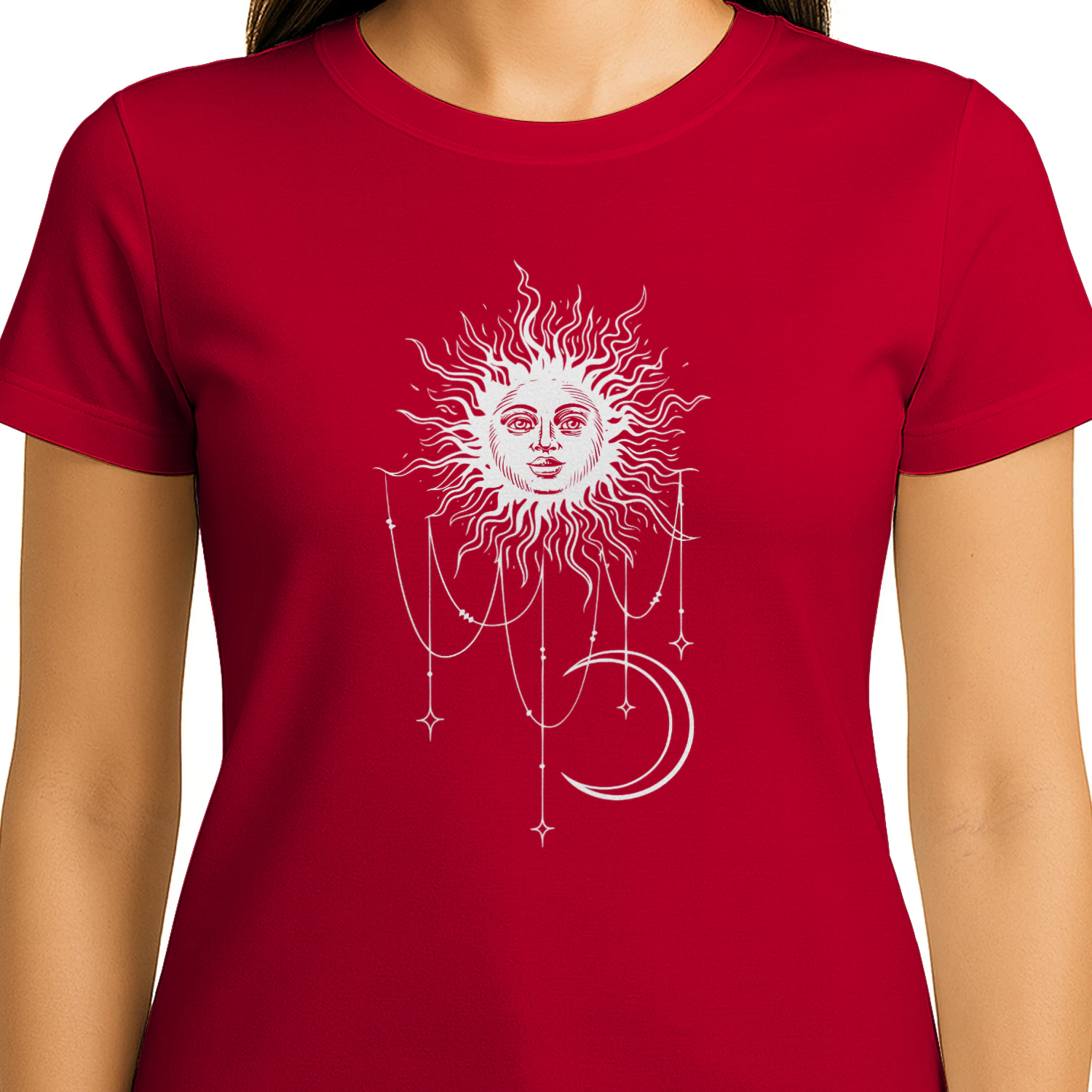 Patricia from Widow’s Bay Boho Sun and Moon Shirt