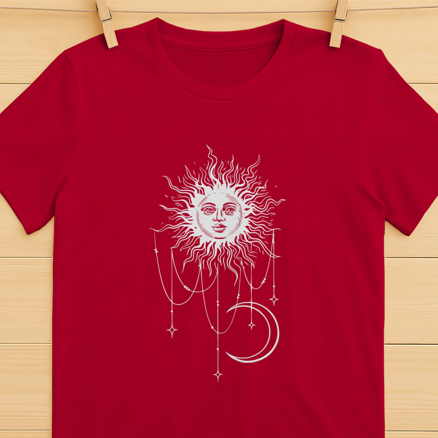 Patricia from Widow’s Bay Boho Sun and Moon Shirt