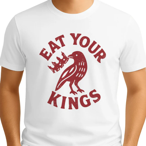 Eat Your Kings Gothic Crow Rebel Graphic Shirt